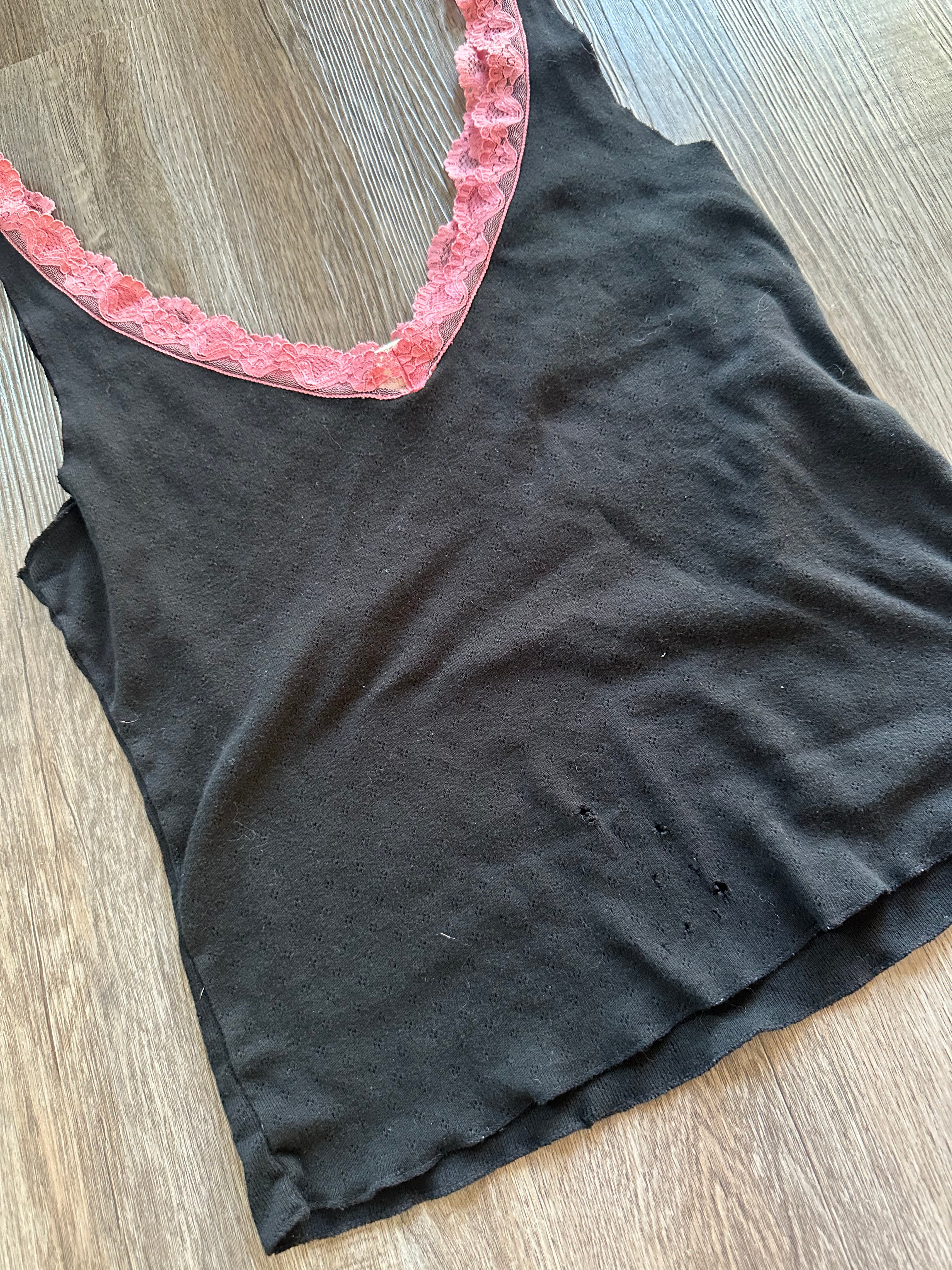 Y2K Lace Trim Tank Top
