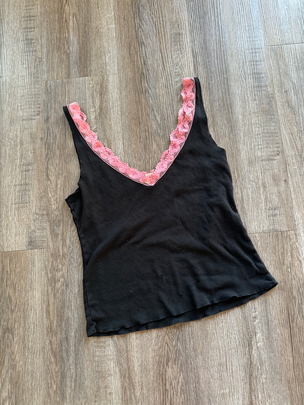 Y2K Lace Trim Tank Top
