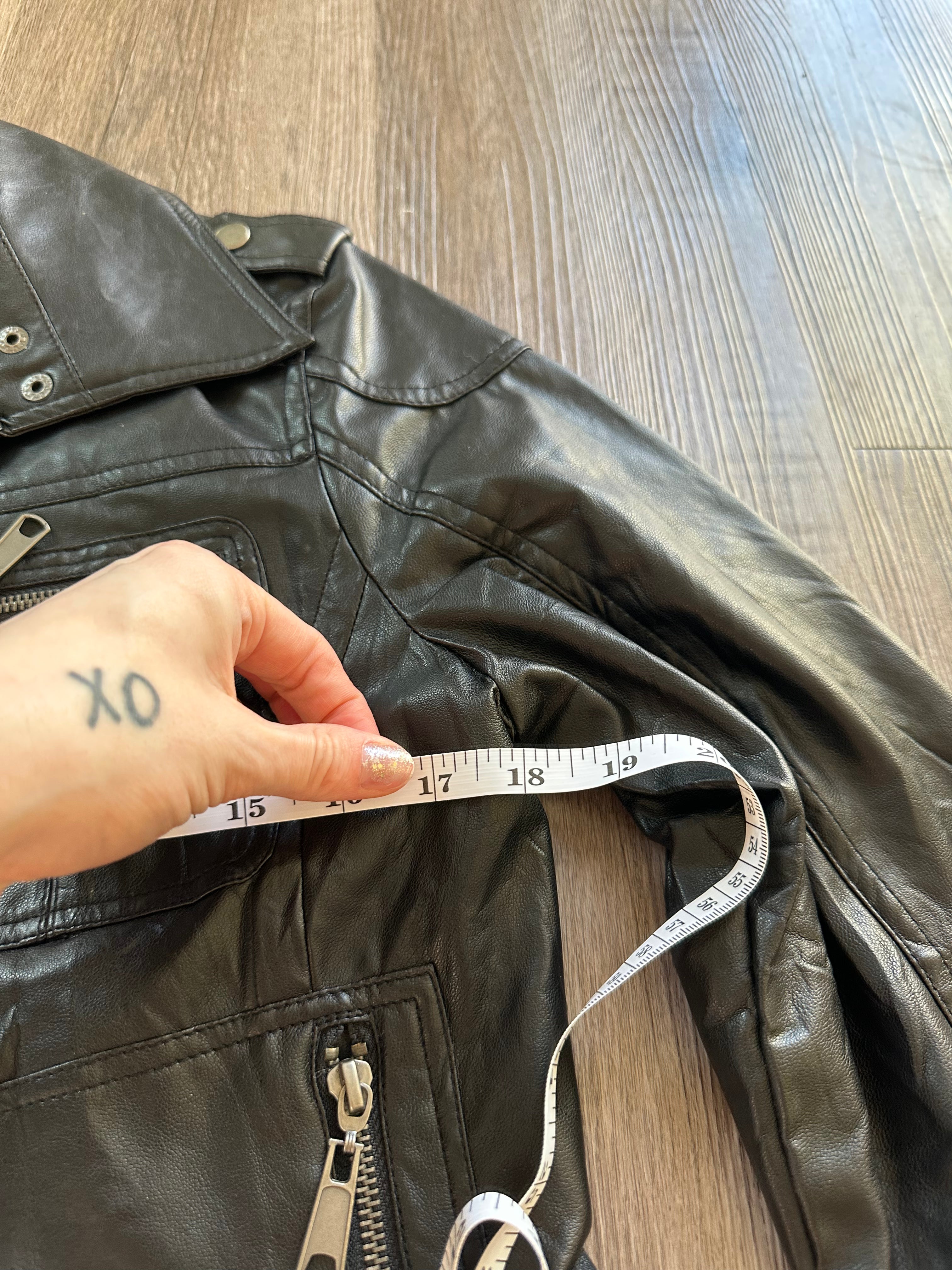 Body Central Black Faux Leather Jacket