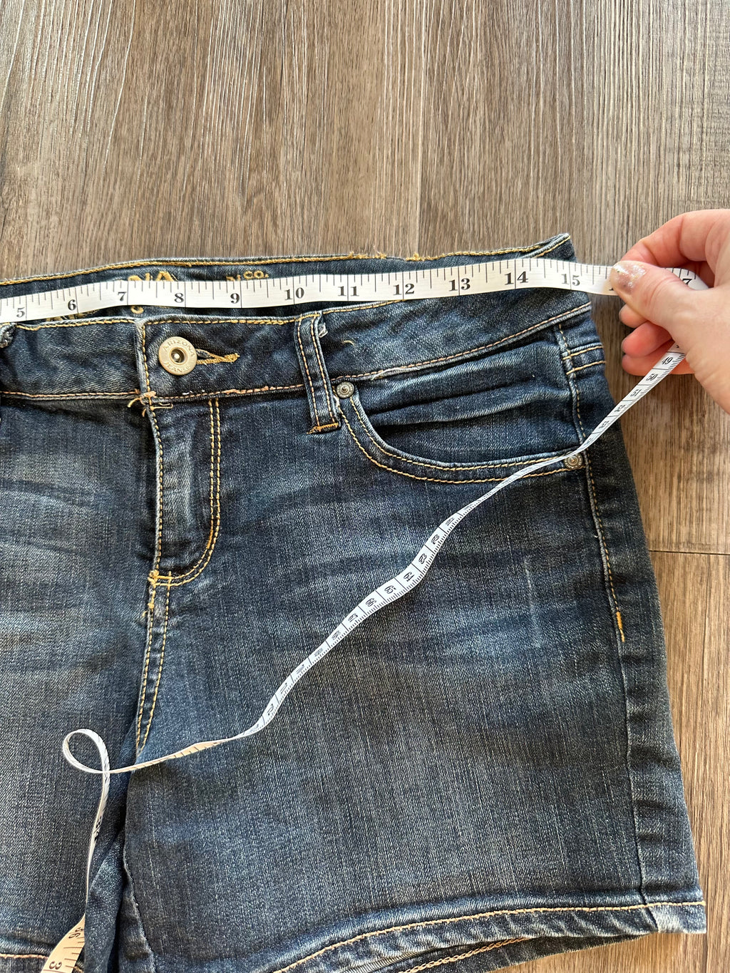 Low Rise Denim Shorts