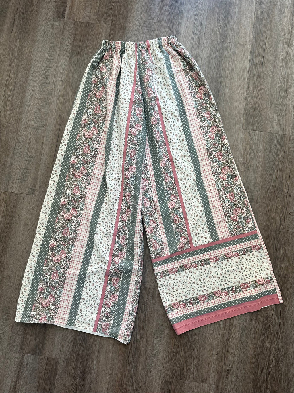 Handmade Floral Pink Pants