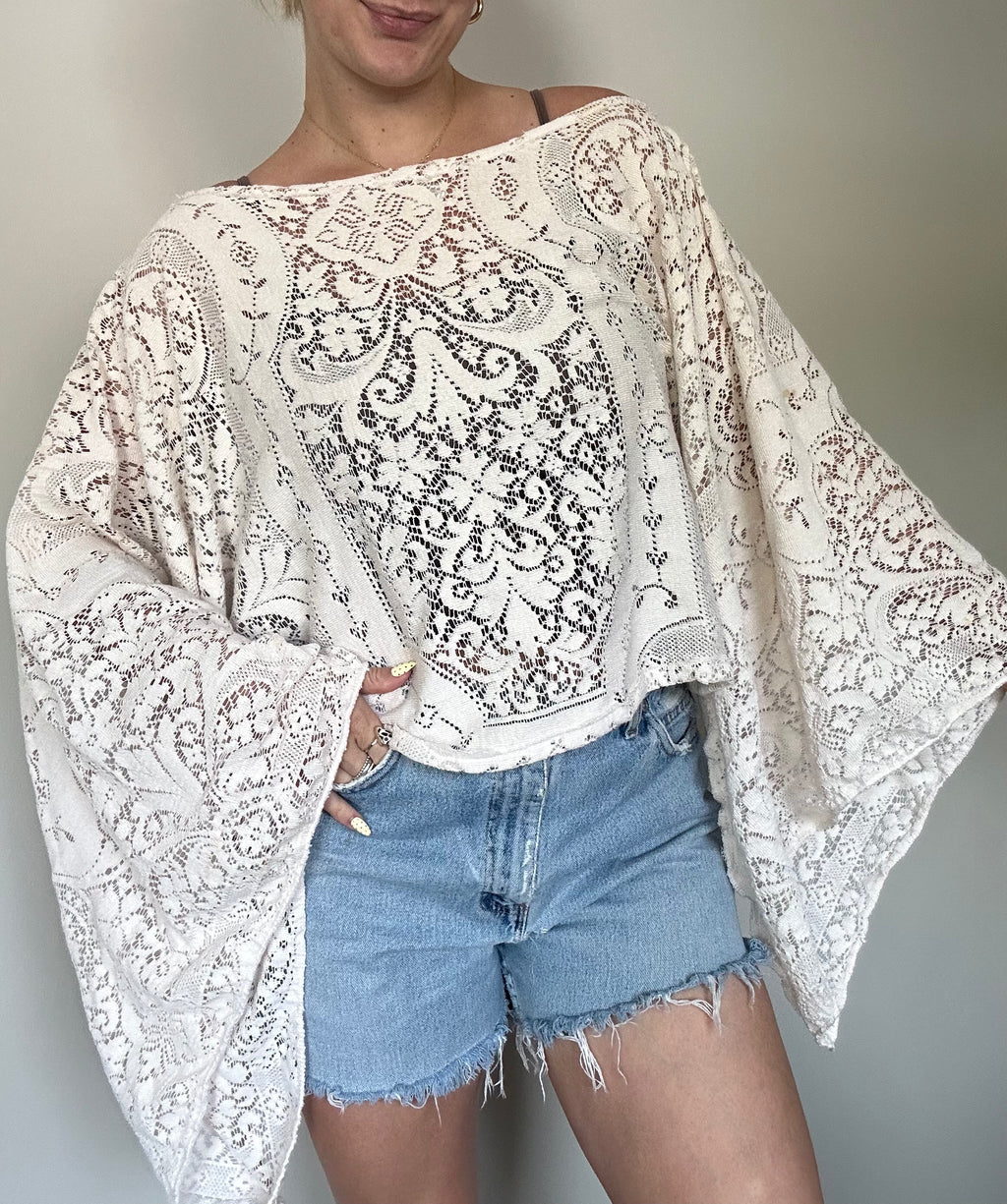 Handmade Flowy Lace Top