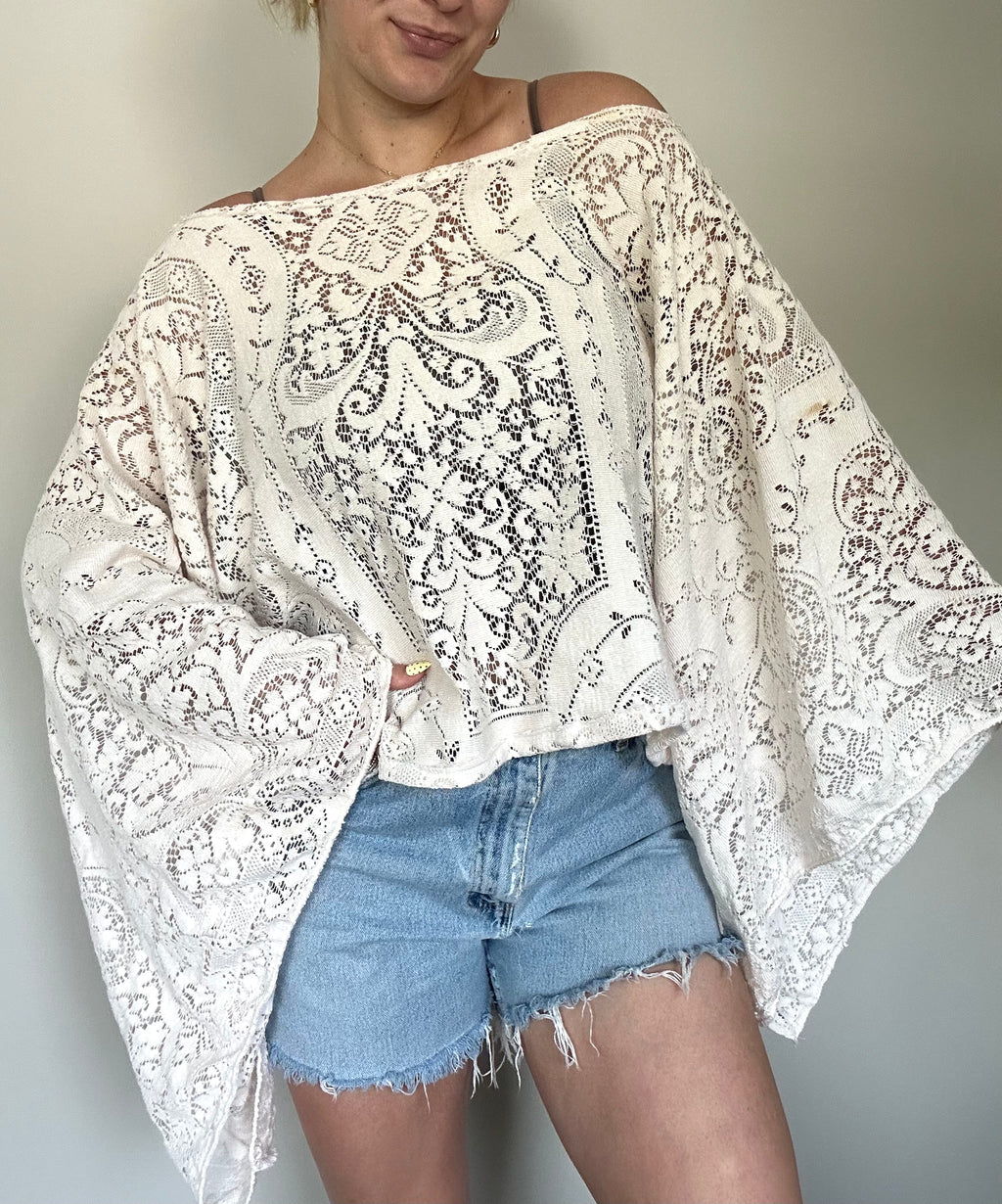 Handmade Flowy Lace Top