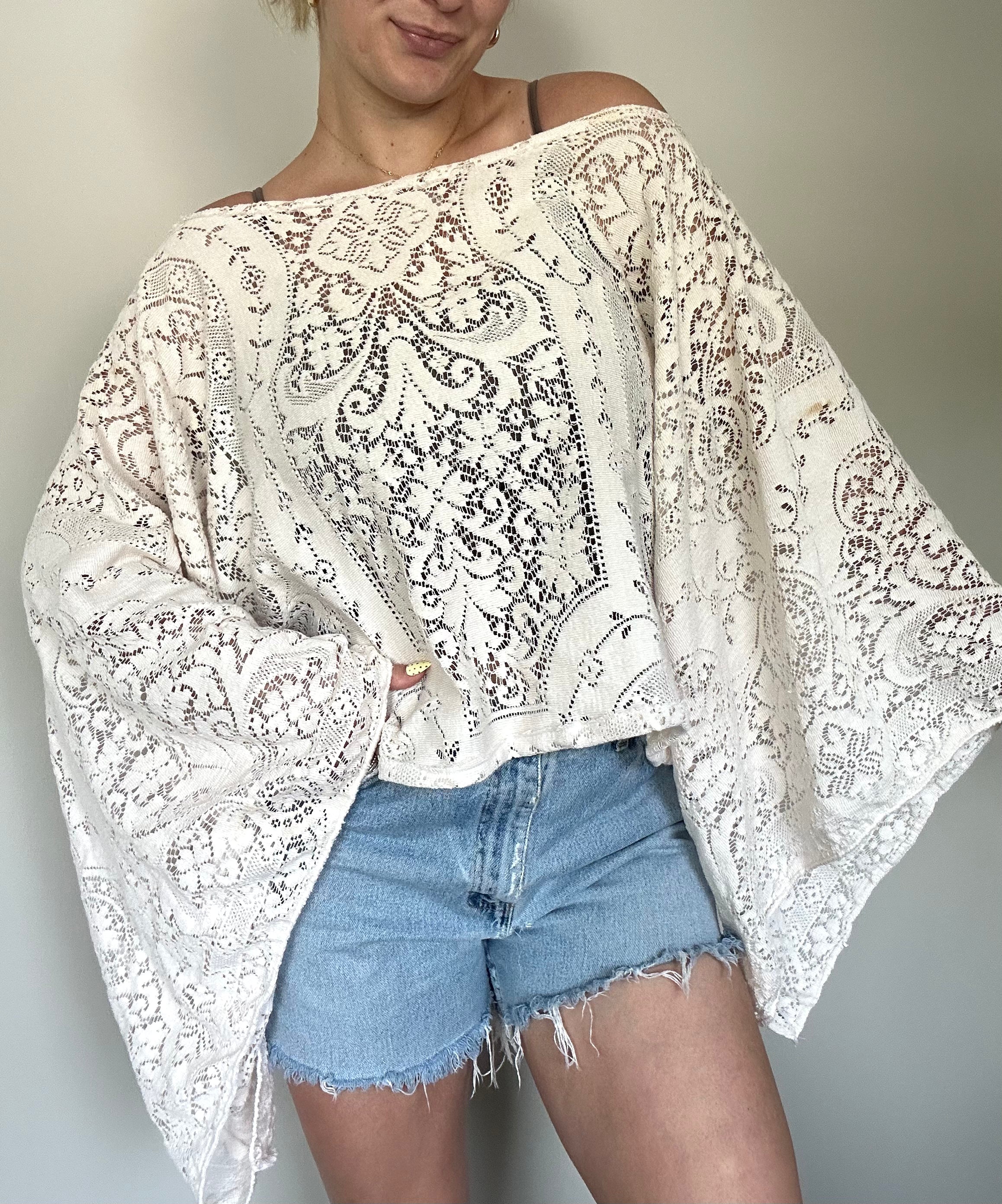 Handmade Flowy Lace Top