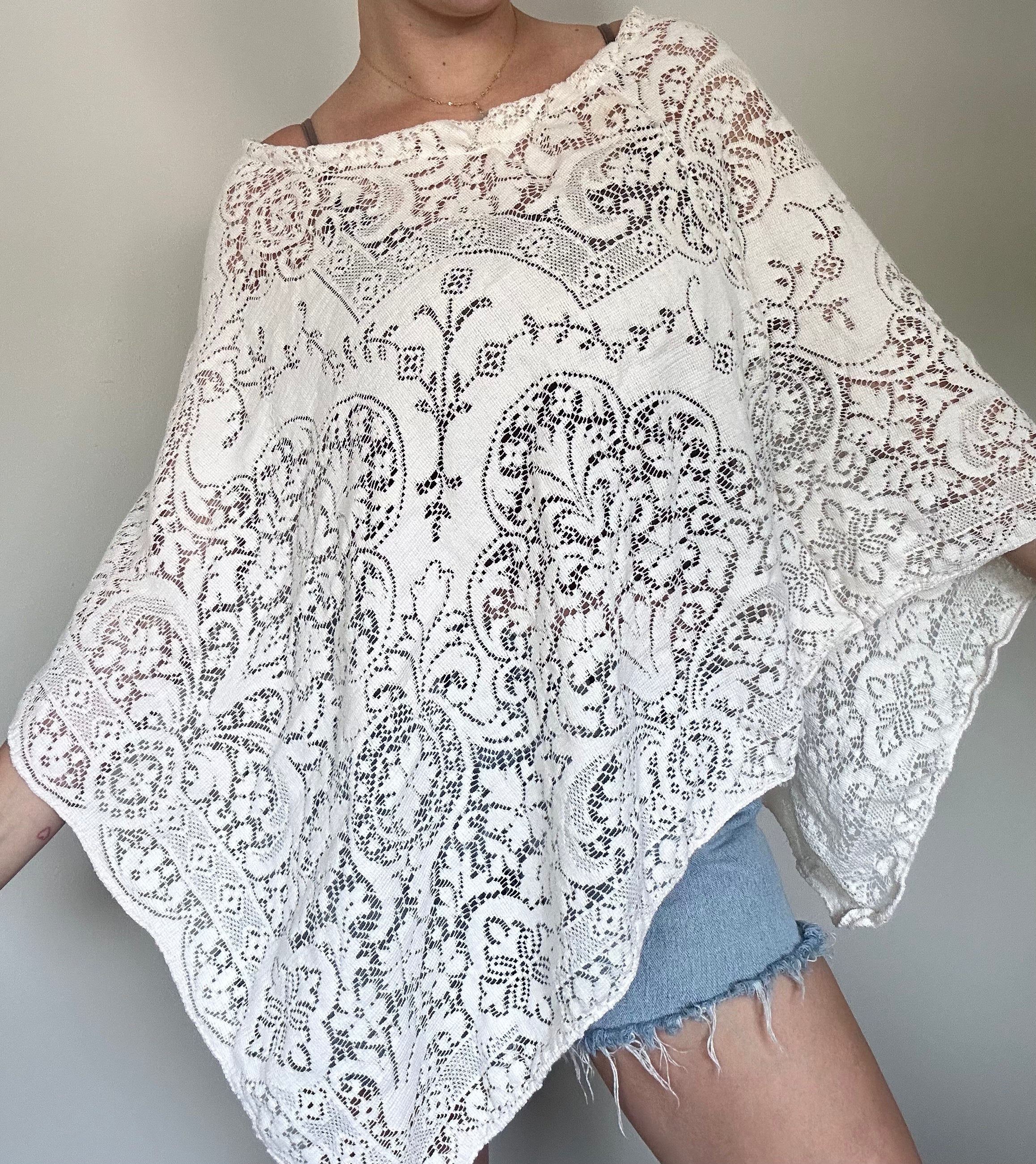Handmade Lace Poncho