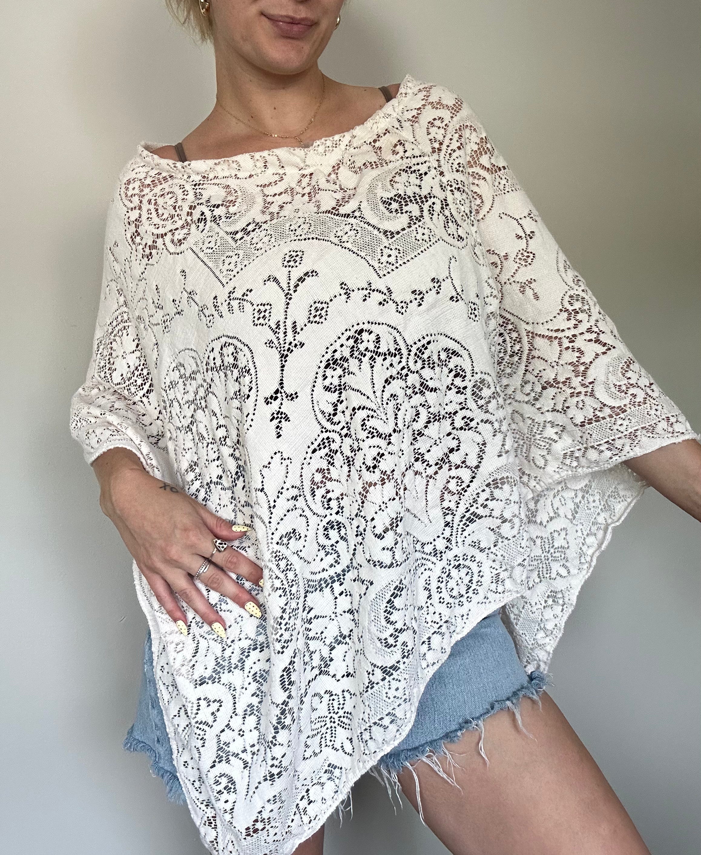 Handmade Lace Poncho