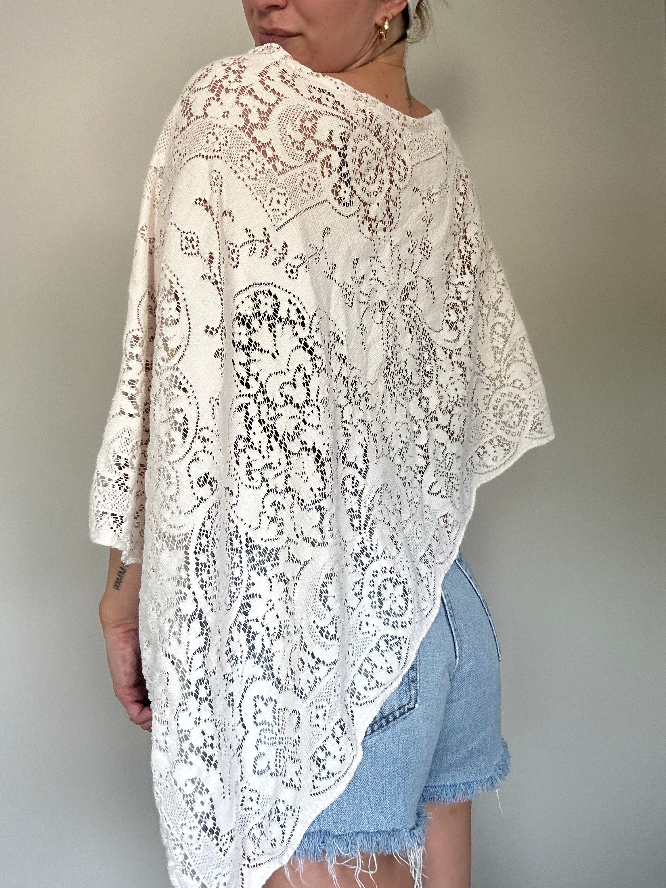 Handmade Lace Poncho