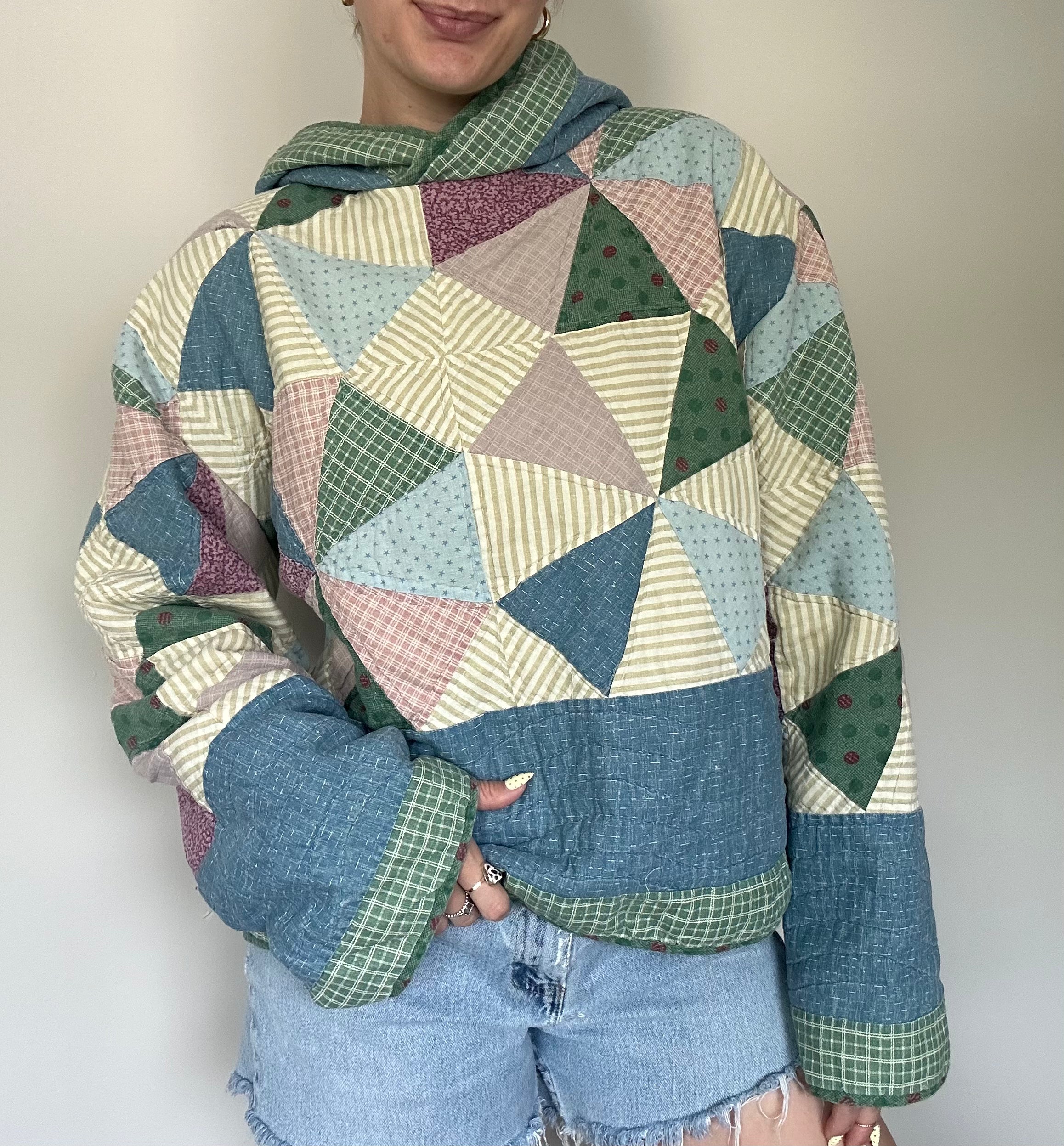 Handmade Quilted Hoodie