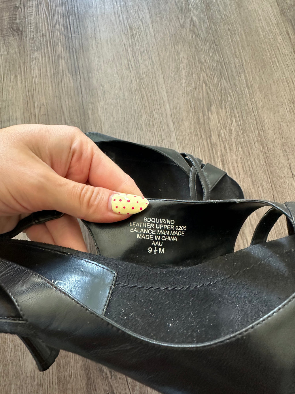 Bandolino Black Slingback Kitten Heels