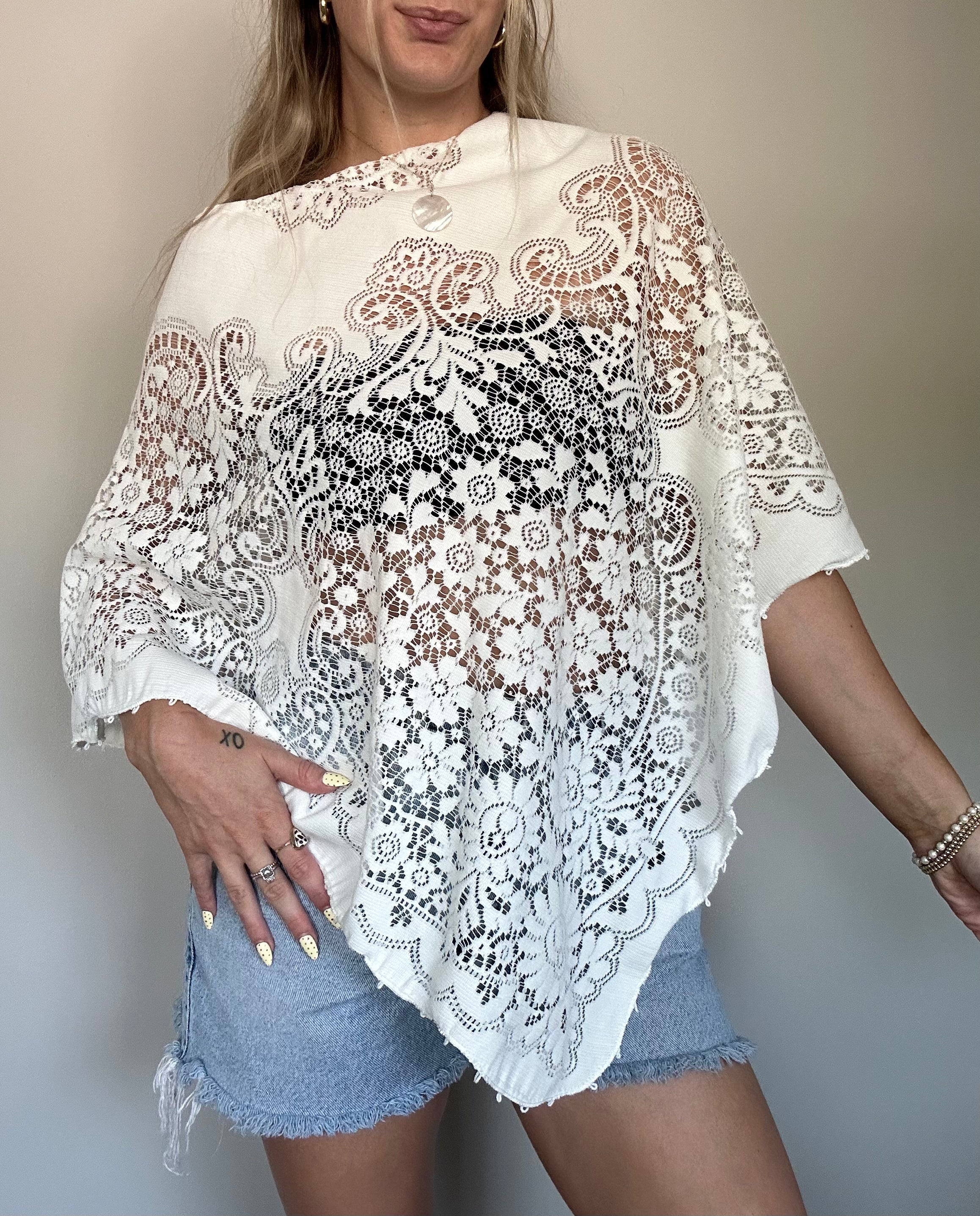 Handmade Lace Poncho