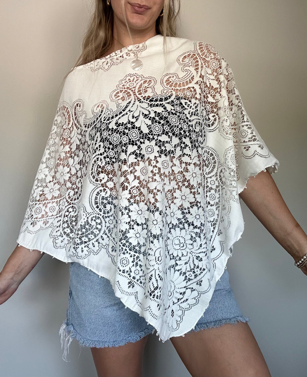 Handmade Lace Poncho