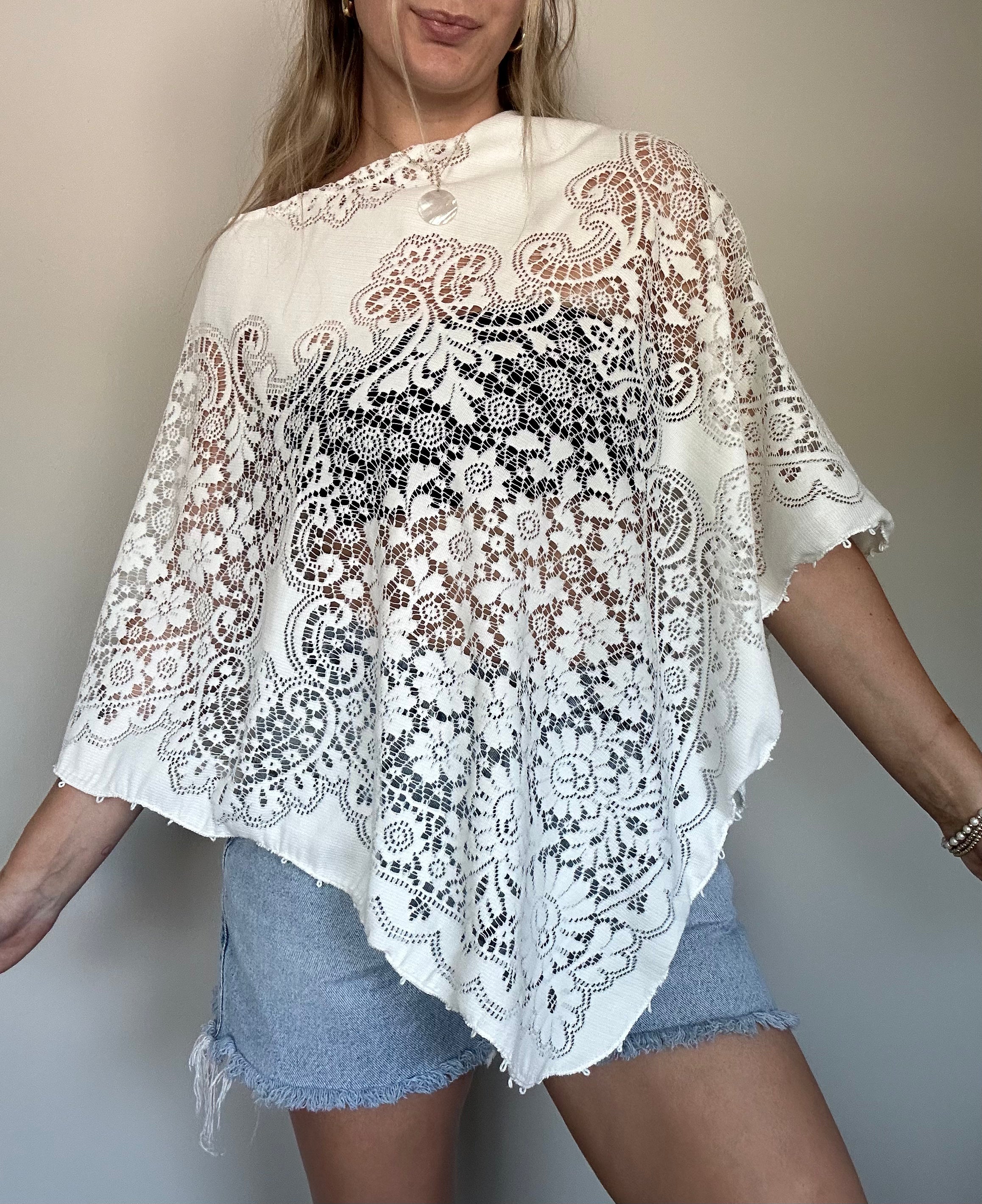 Handmade Lace Poncho