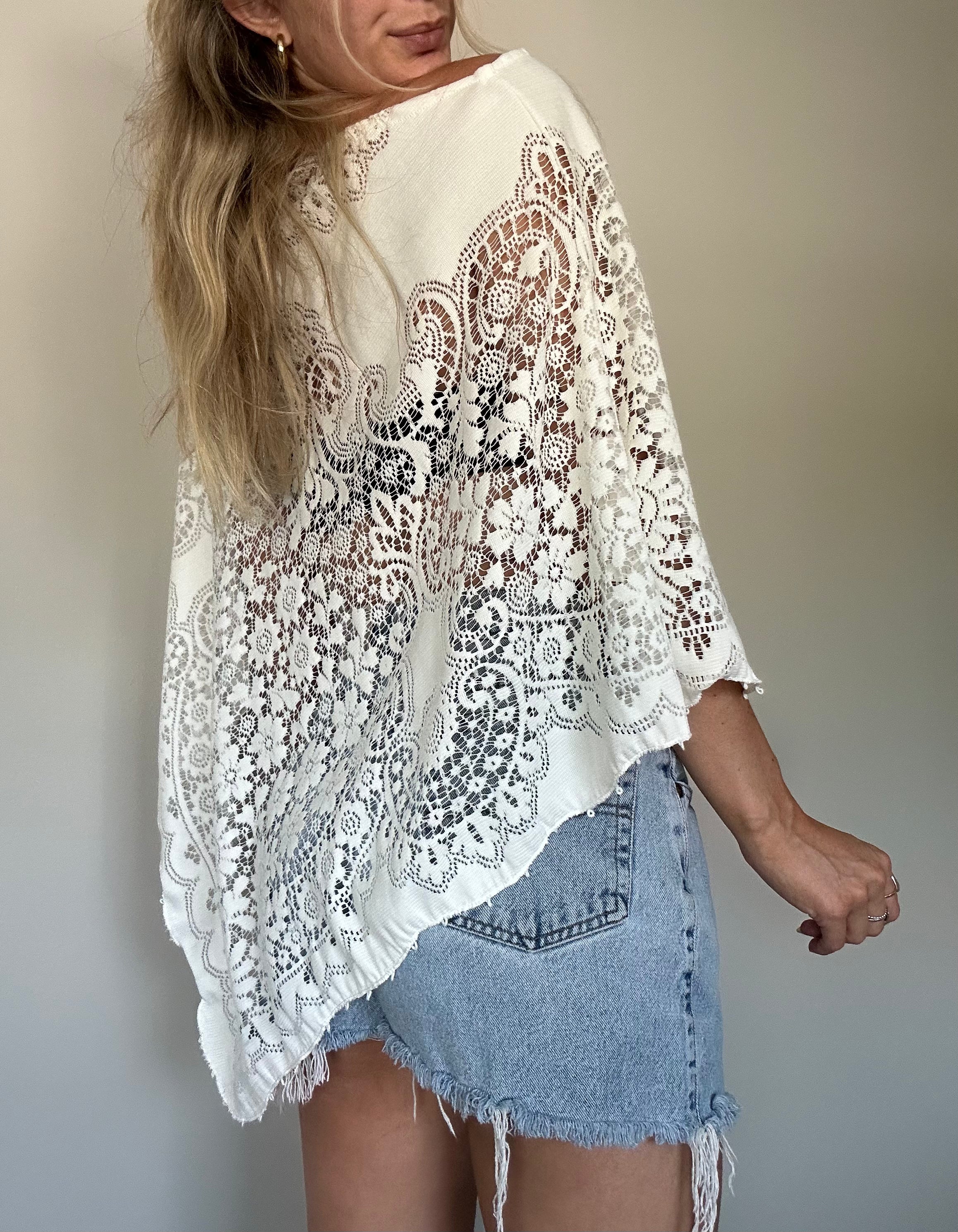 Handmade Lace Poncho