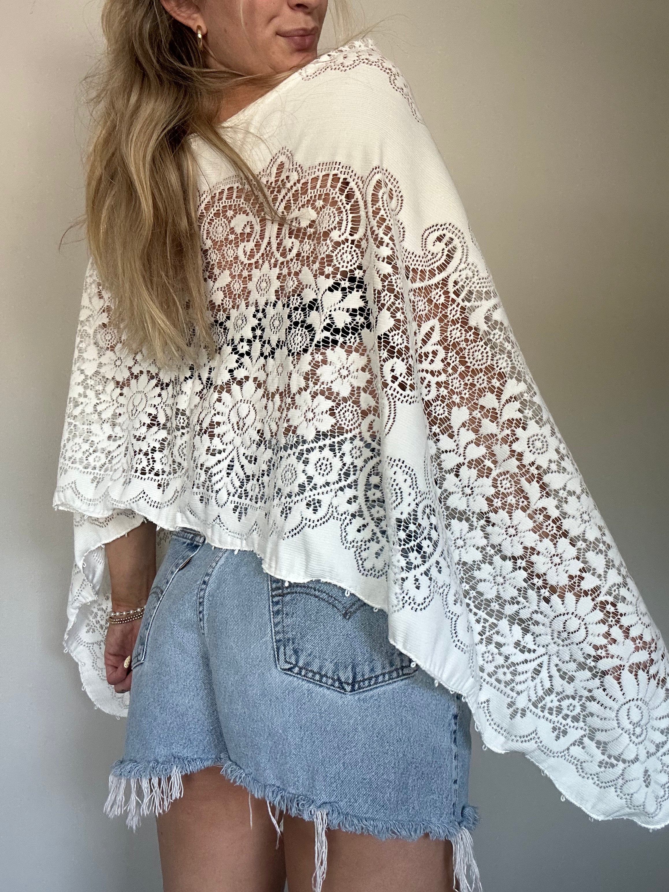 Handmade Lace Poncho