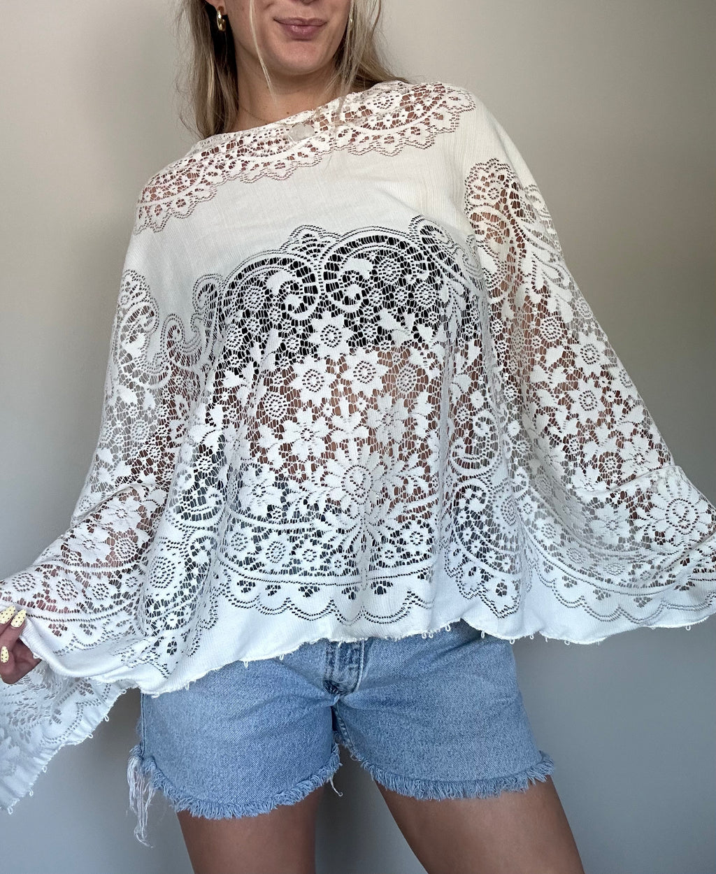 Handmade Lace Poncho