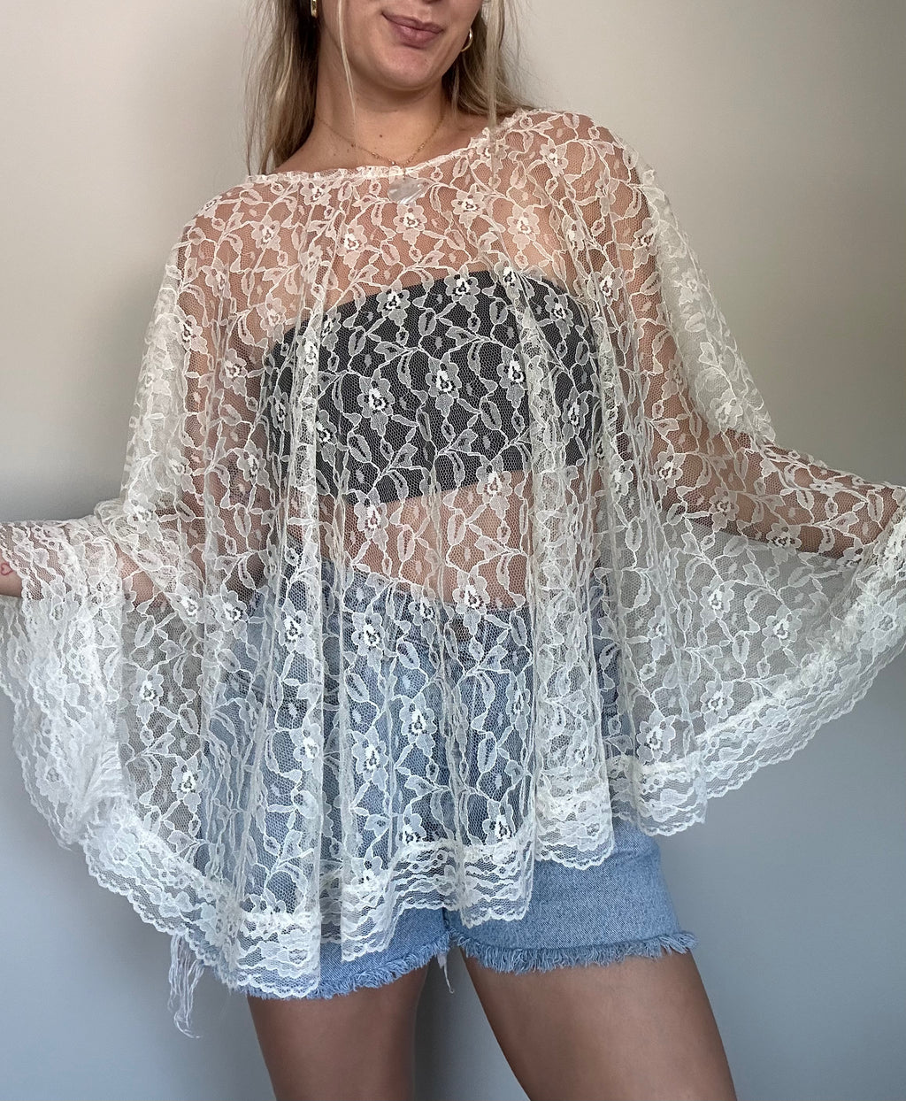 Handmade Lace Poncho