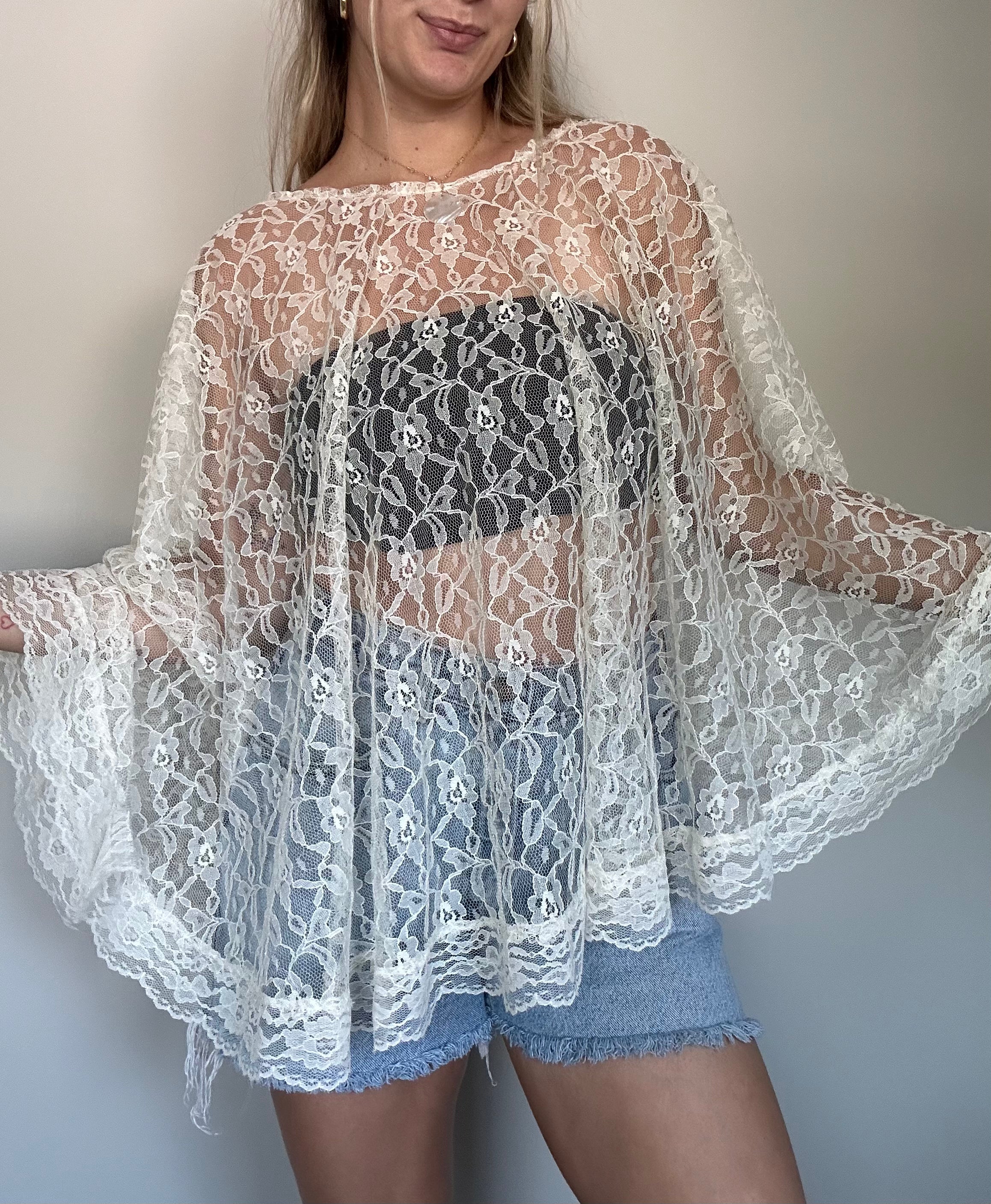 Handmade Lace Poncho