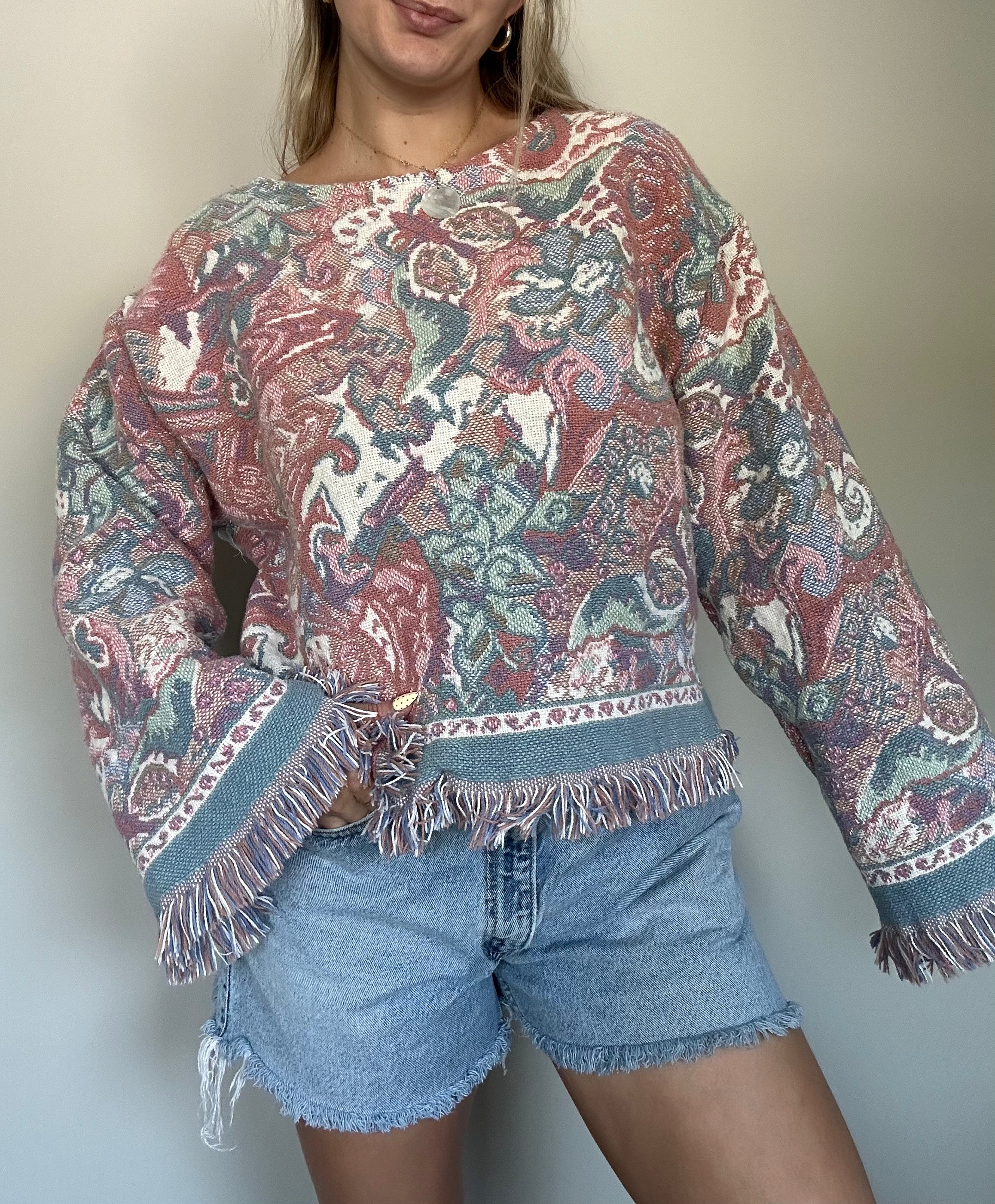 Handmade Tapestry Crewneck