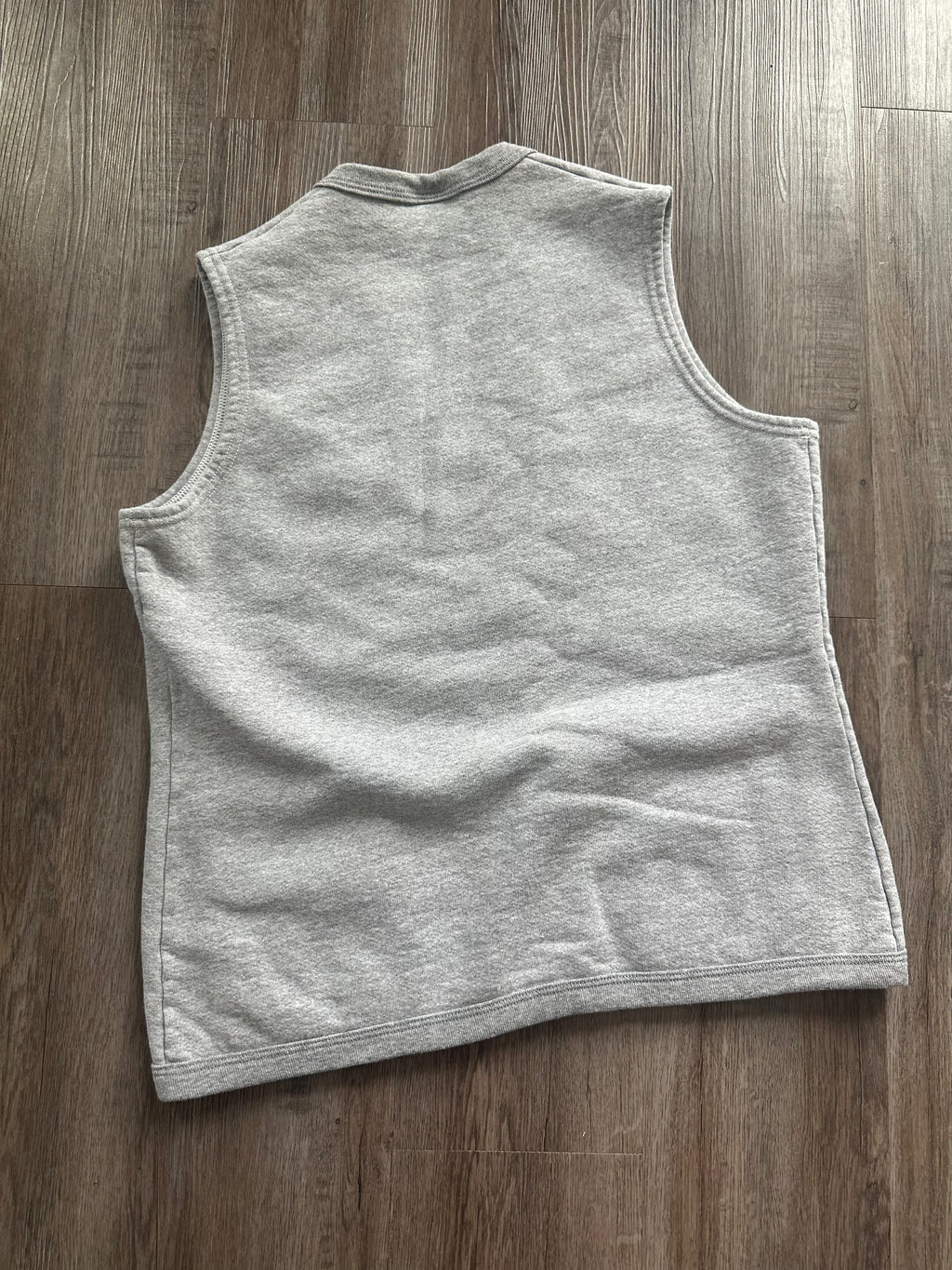 Embroidered Sleeveless Sweatshirt Vest