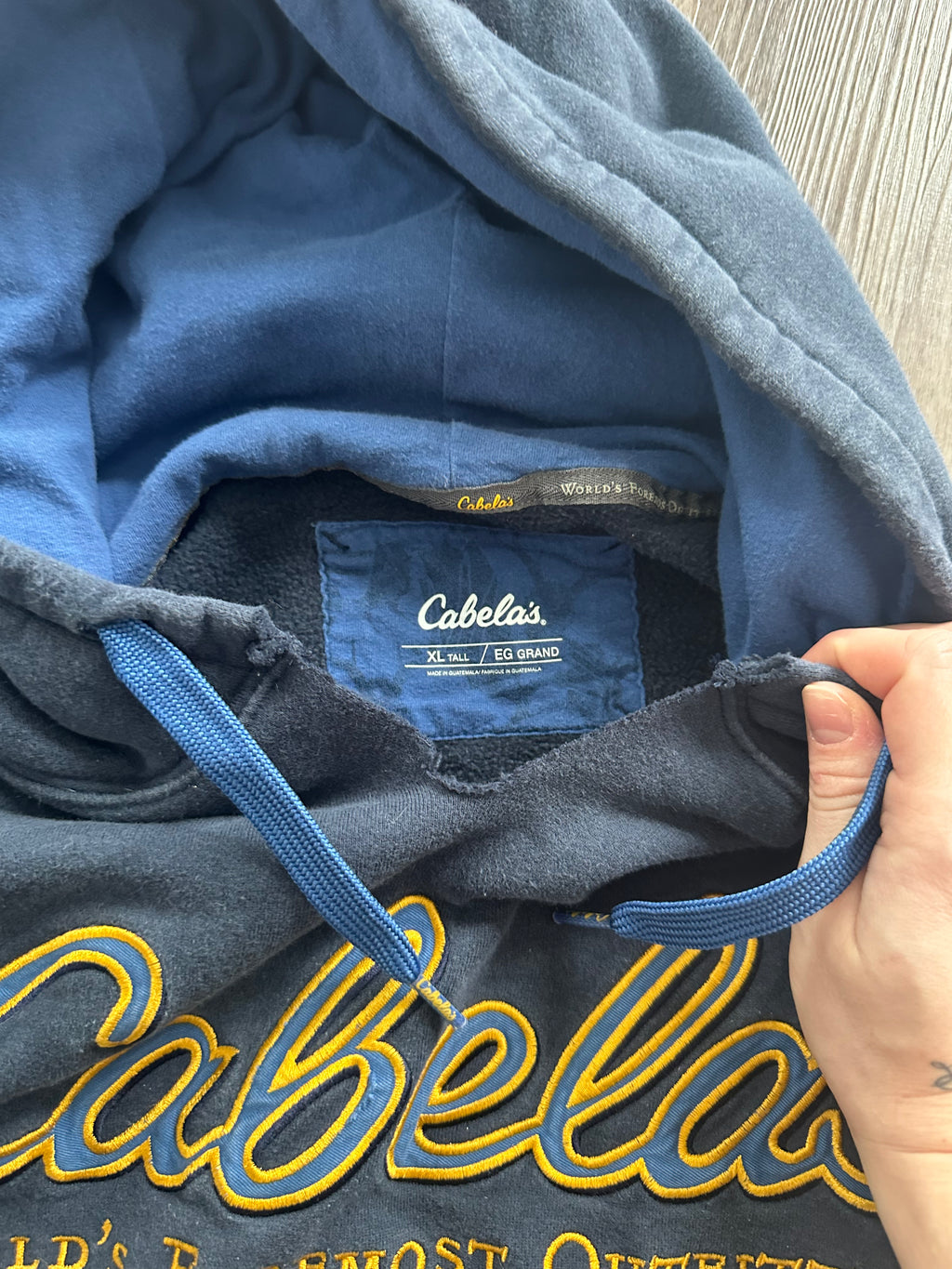 Cabelas Navy Blue Hoodie