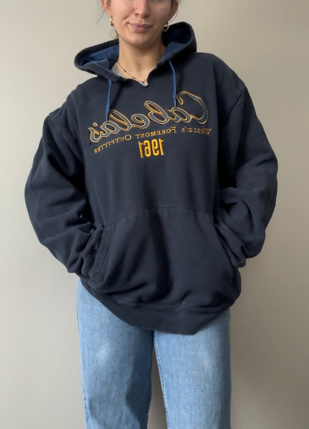 Cabelas Navy Blue Hoodie
