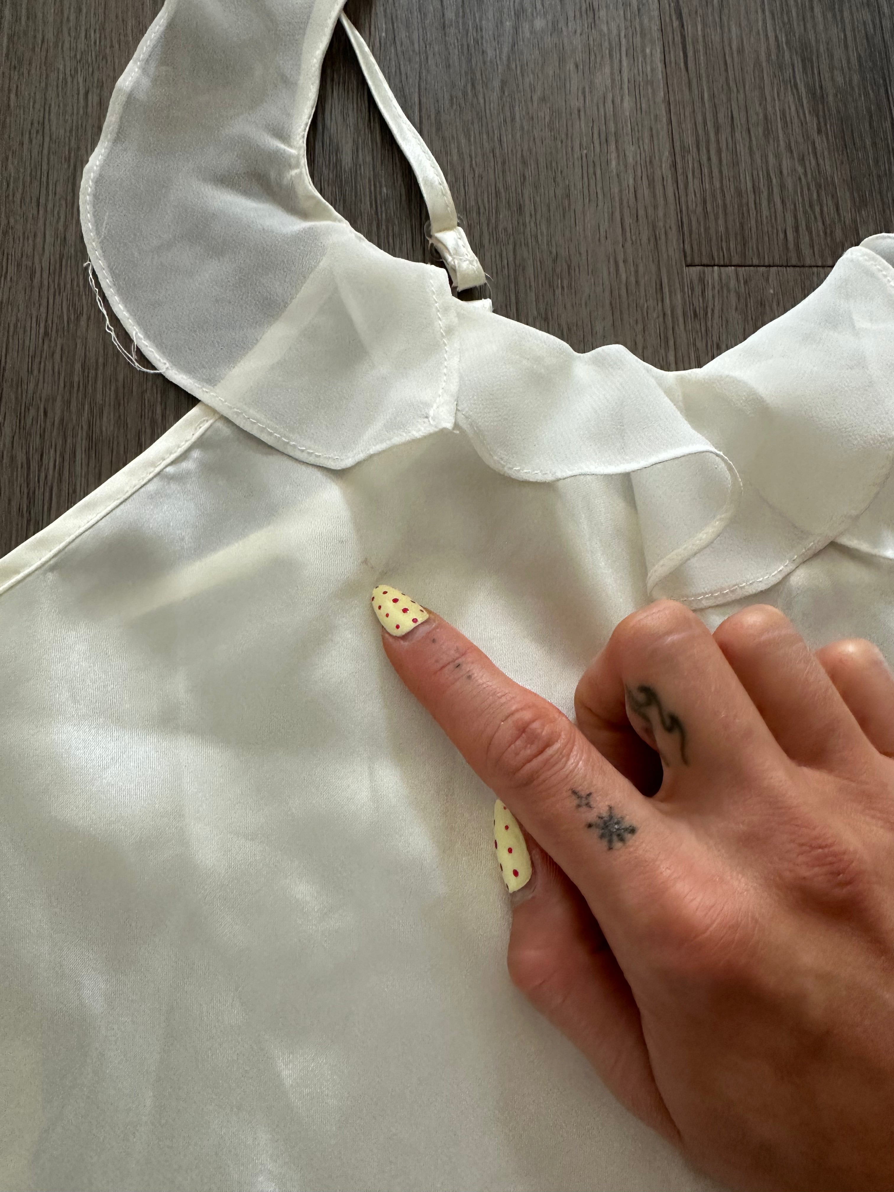 White Ruffle Vintage Slip Dress