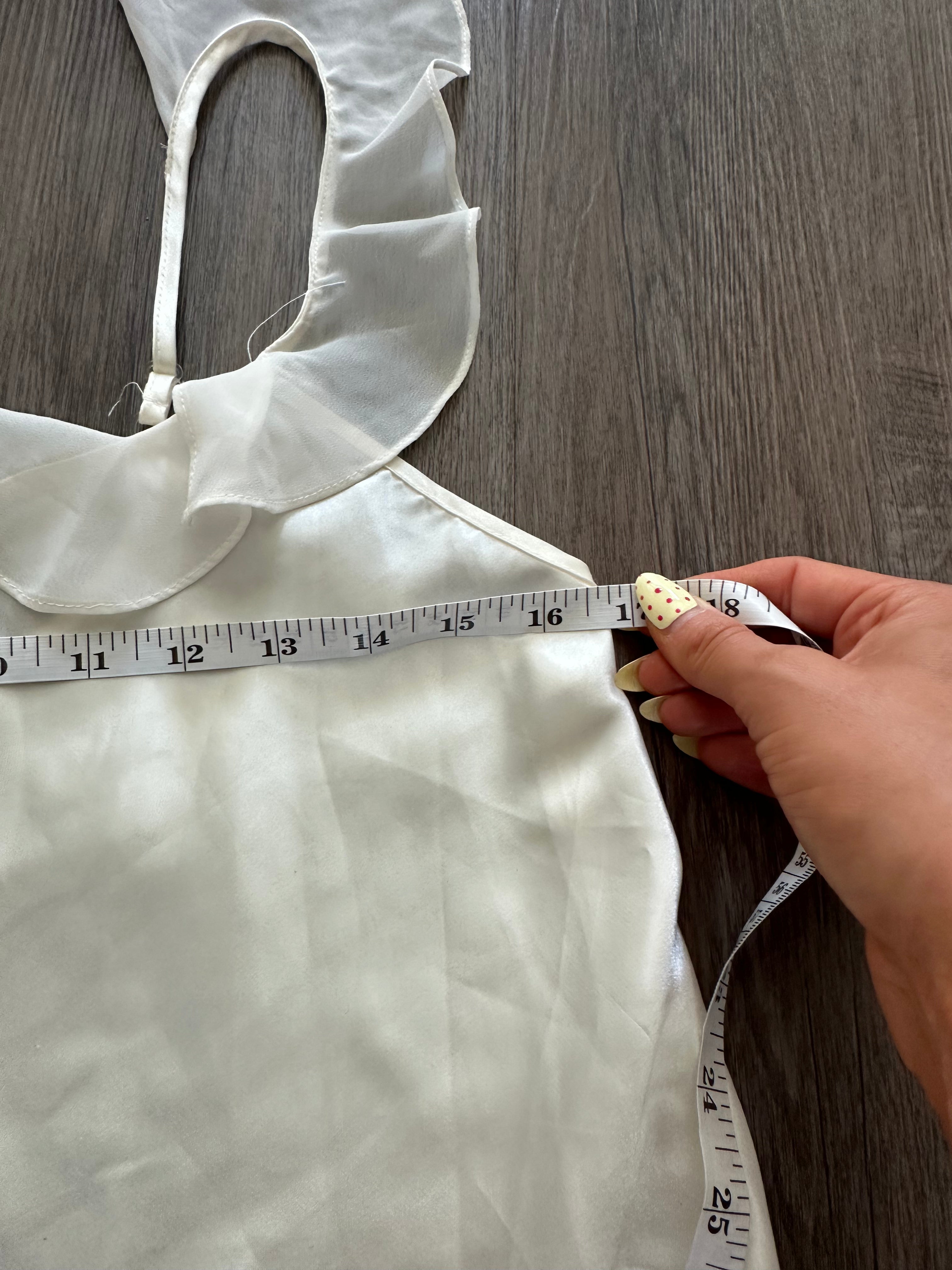 White Ruffle Vintage Slip Dress