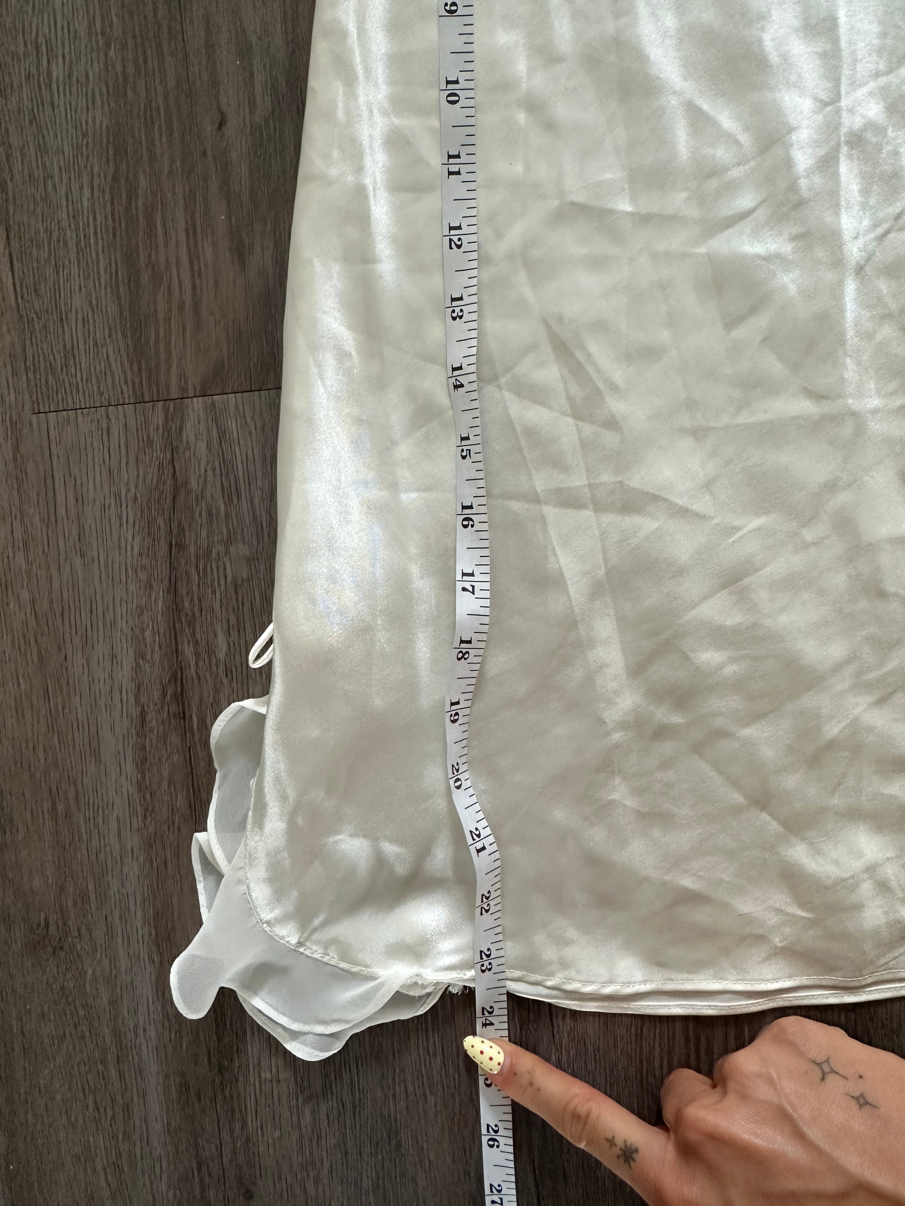 White Ruffle Vintage Slip Dress