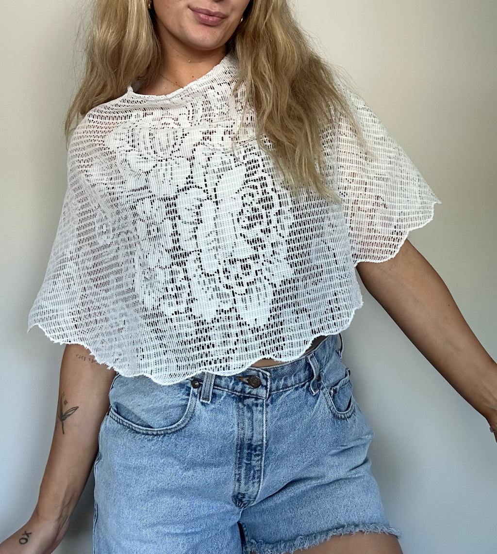 Vintage Lace Handmade Poncho