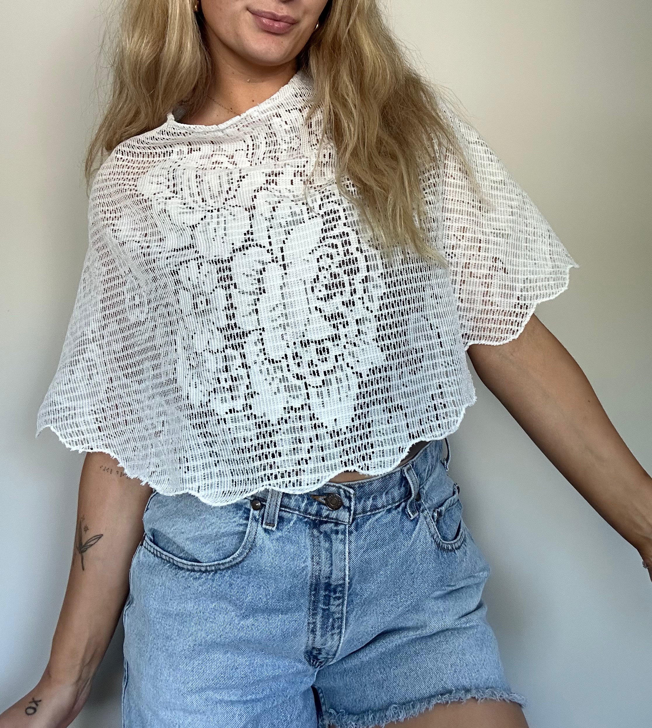Vintage Lace Handmade Poncho
