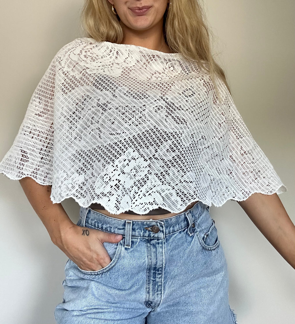 Vintage Lace Handmade Poncho