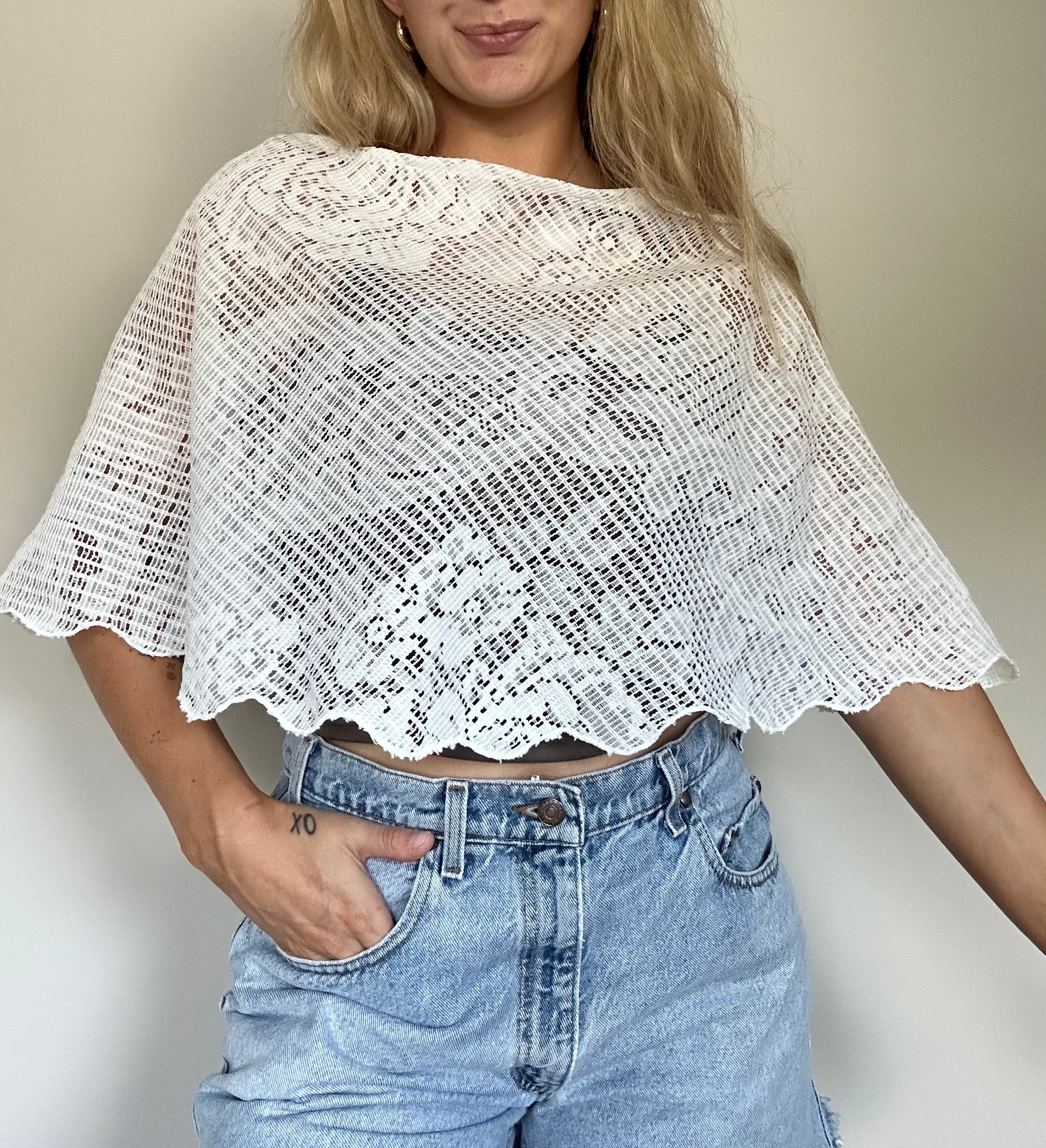 Vintage Lace Handmade Poncho