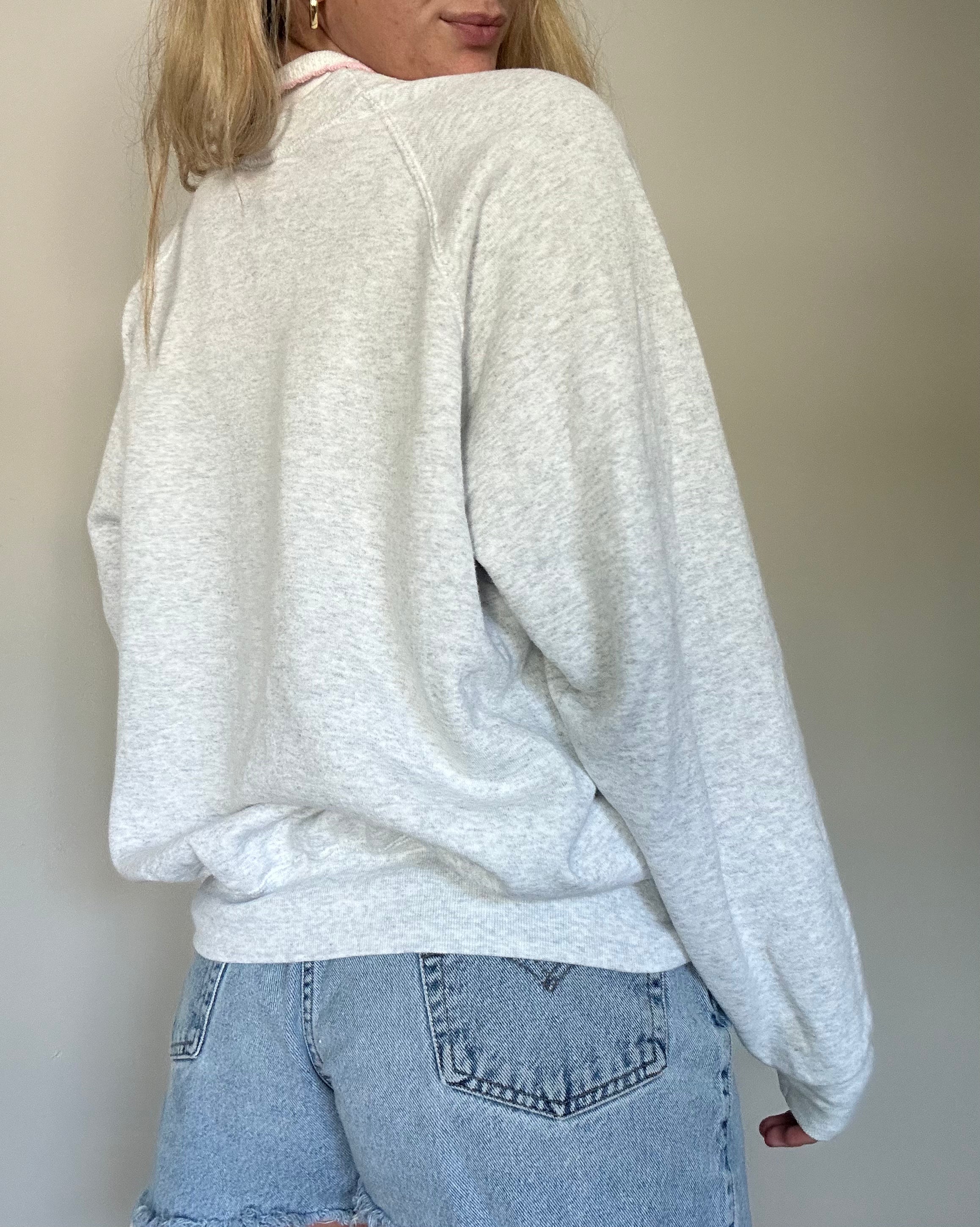 Vintage Collared Cat Crewneck Sweater