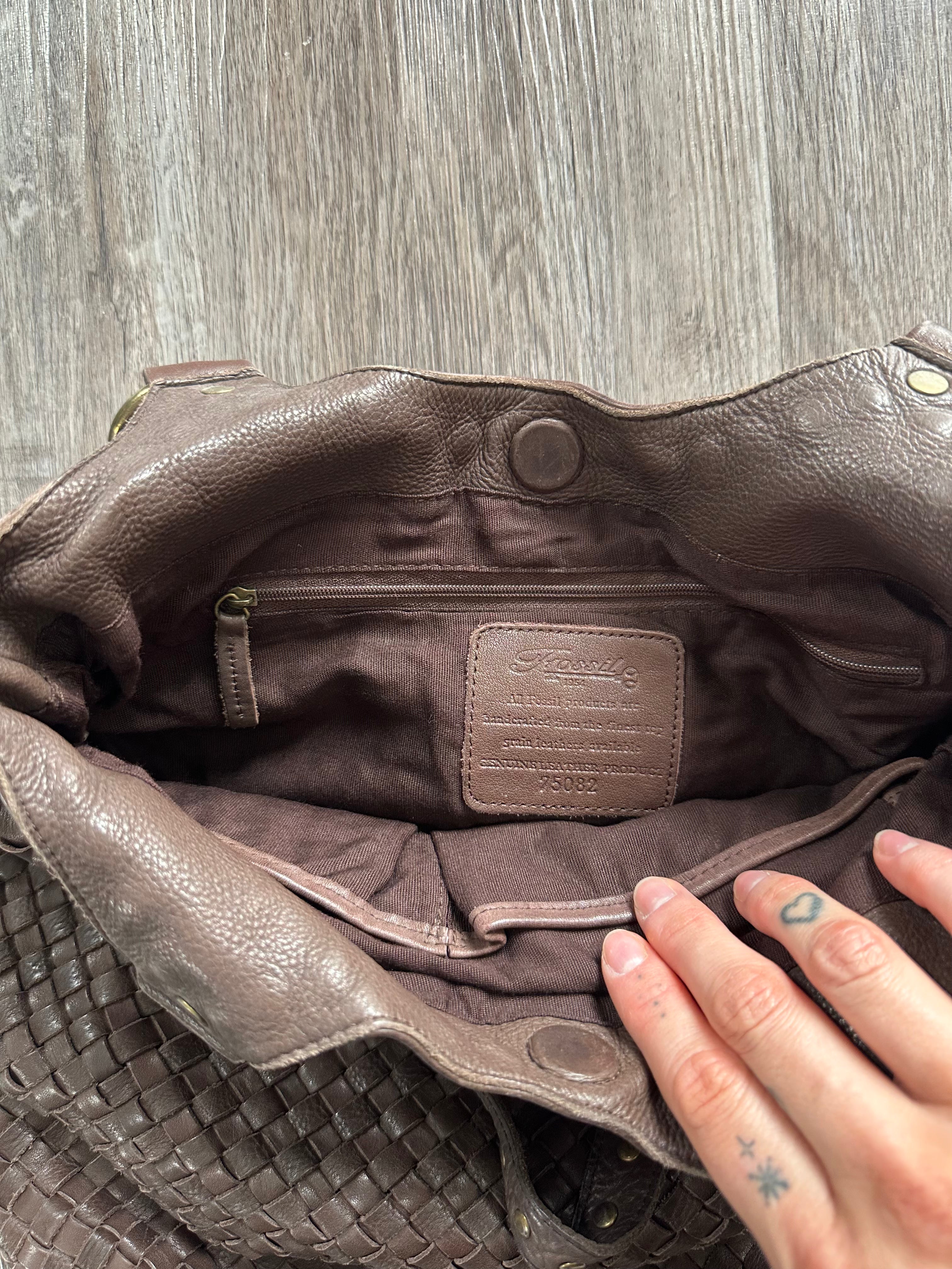 Fossil Brown Leather Bag