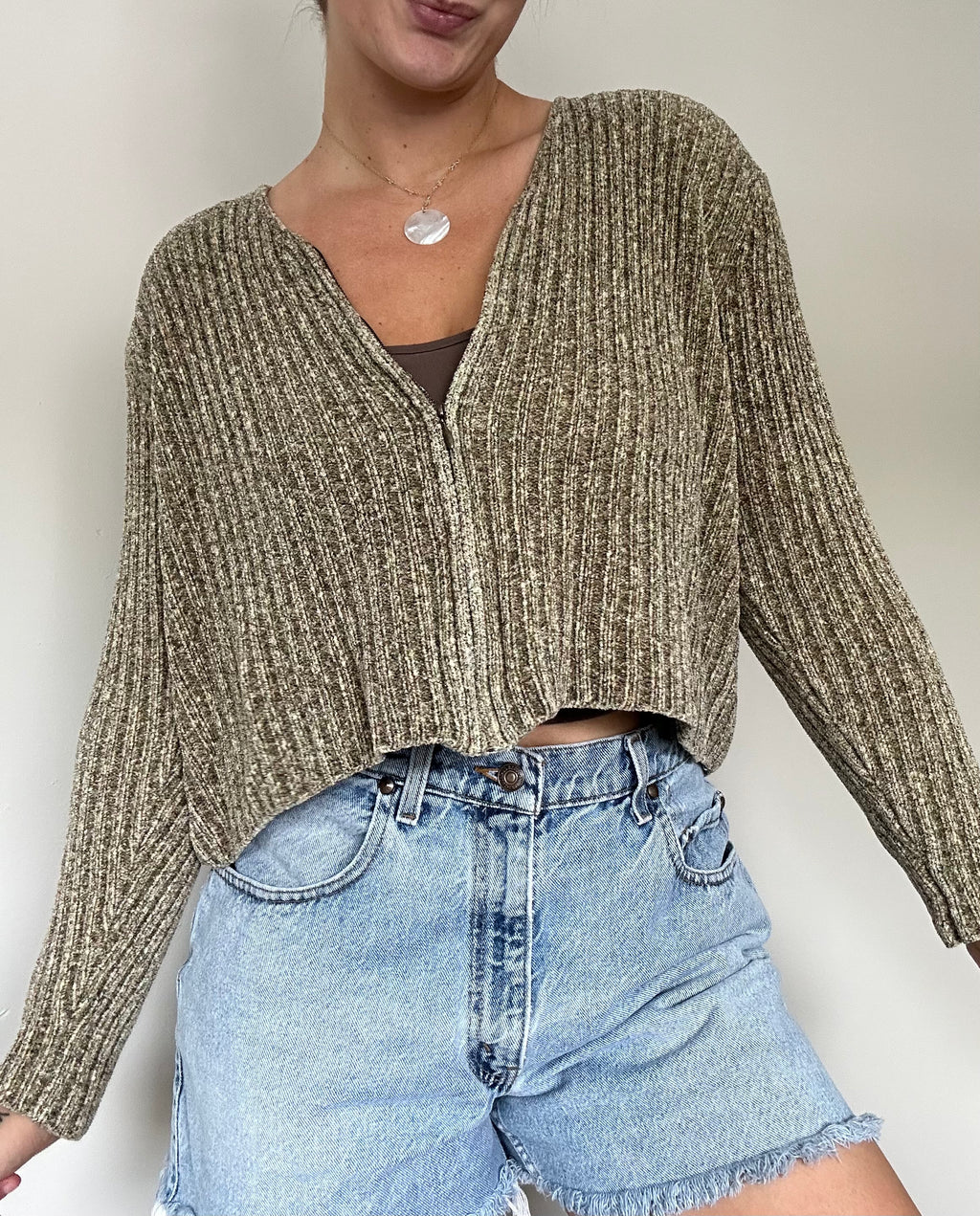 Vintage Zip Up Sweater