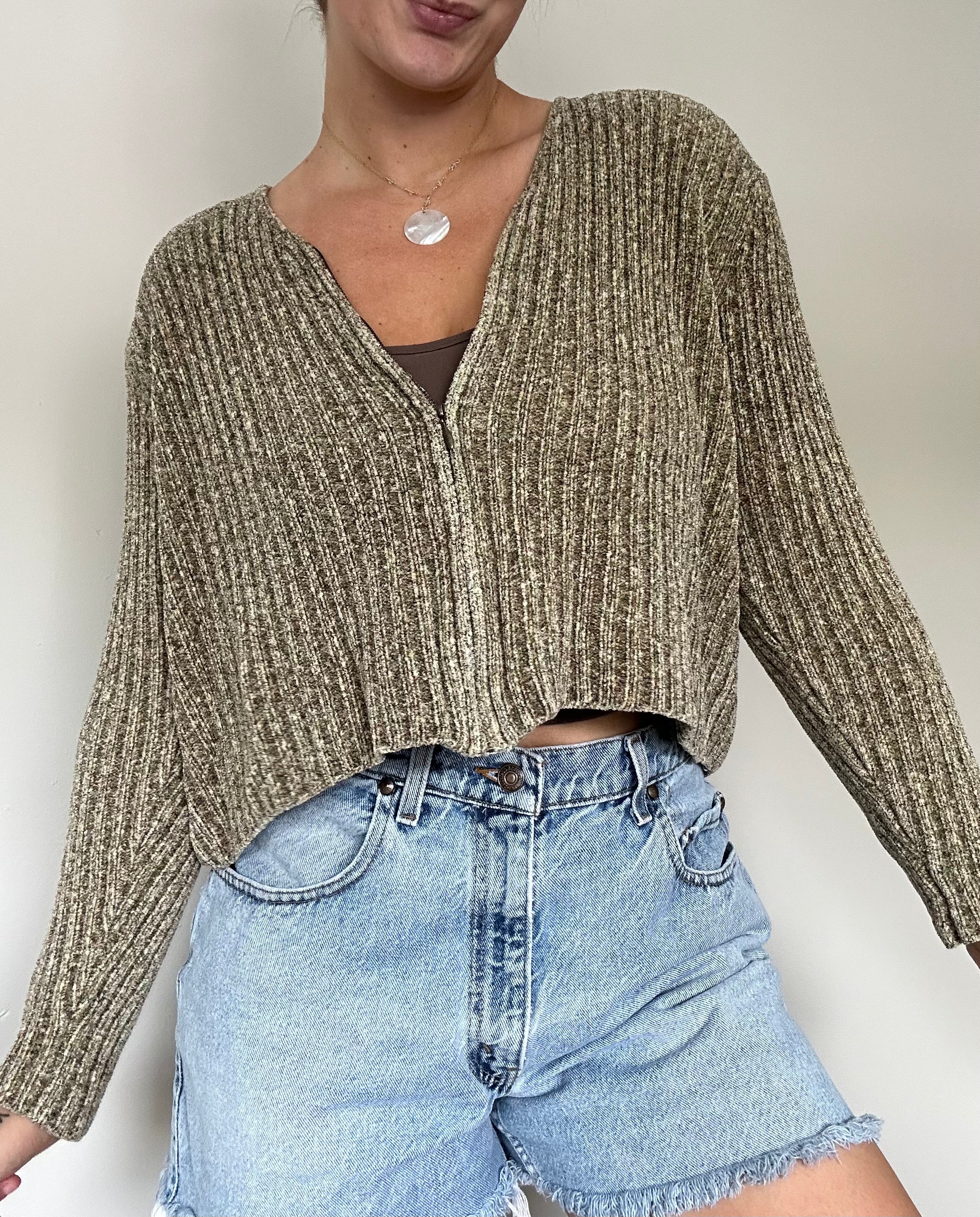 Vintage Zip Up Sweater