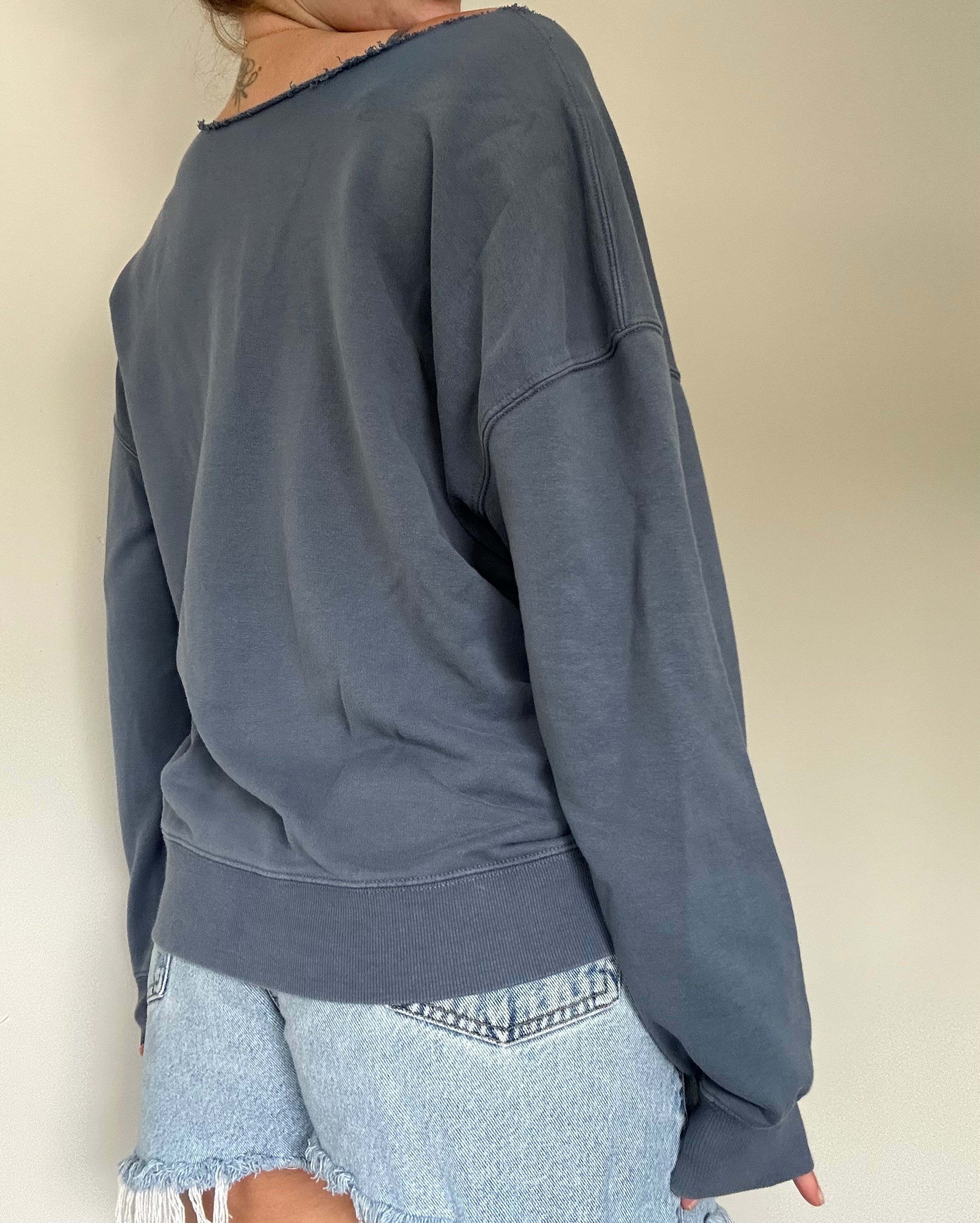 Montauk NY Off the Shoulder Sweatshirt