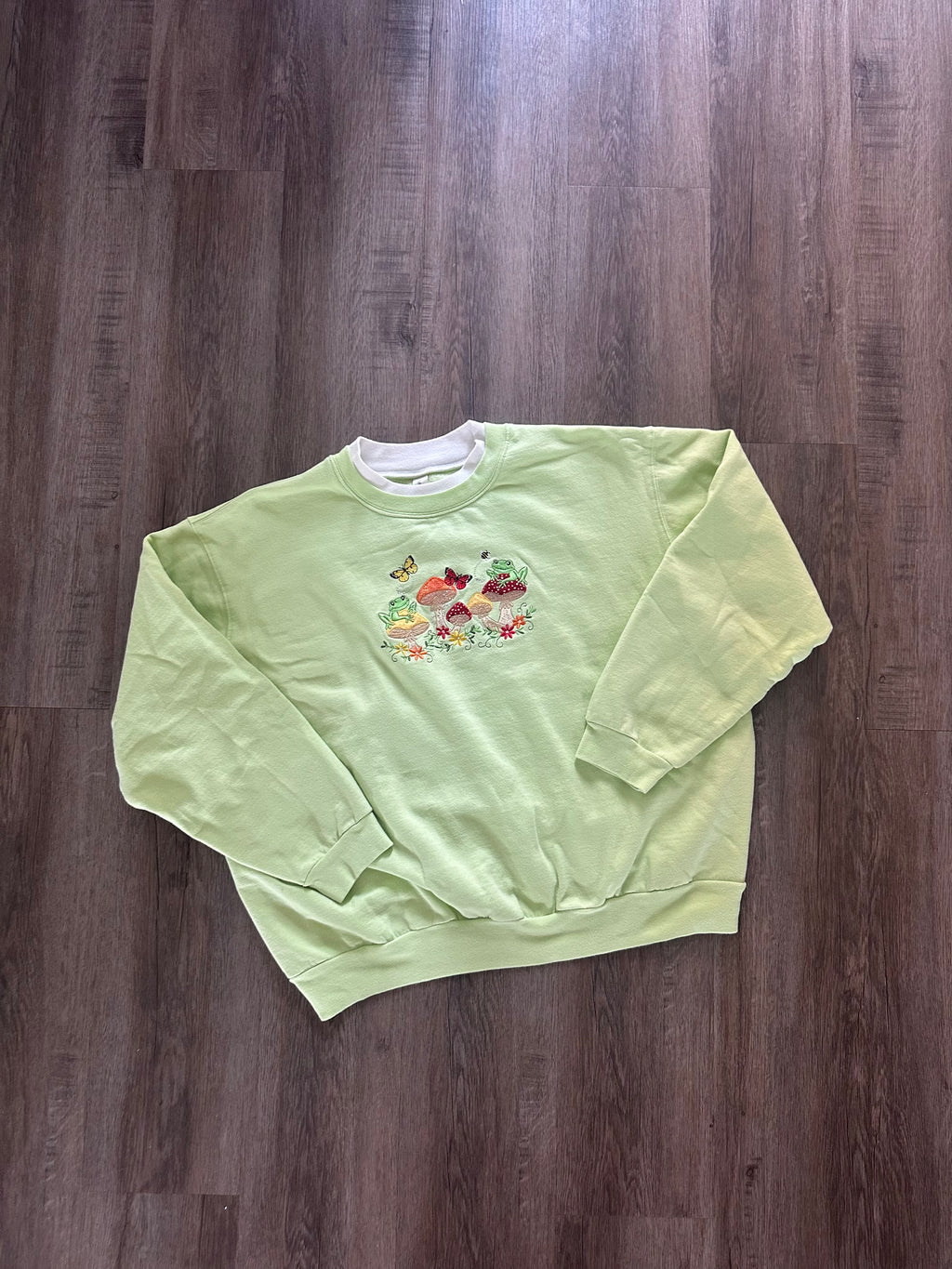 Green Butterfly Crewneck Sweatshirt