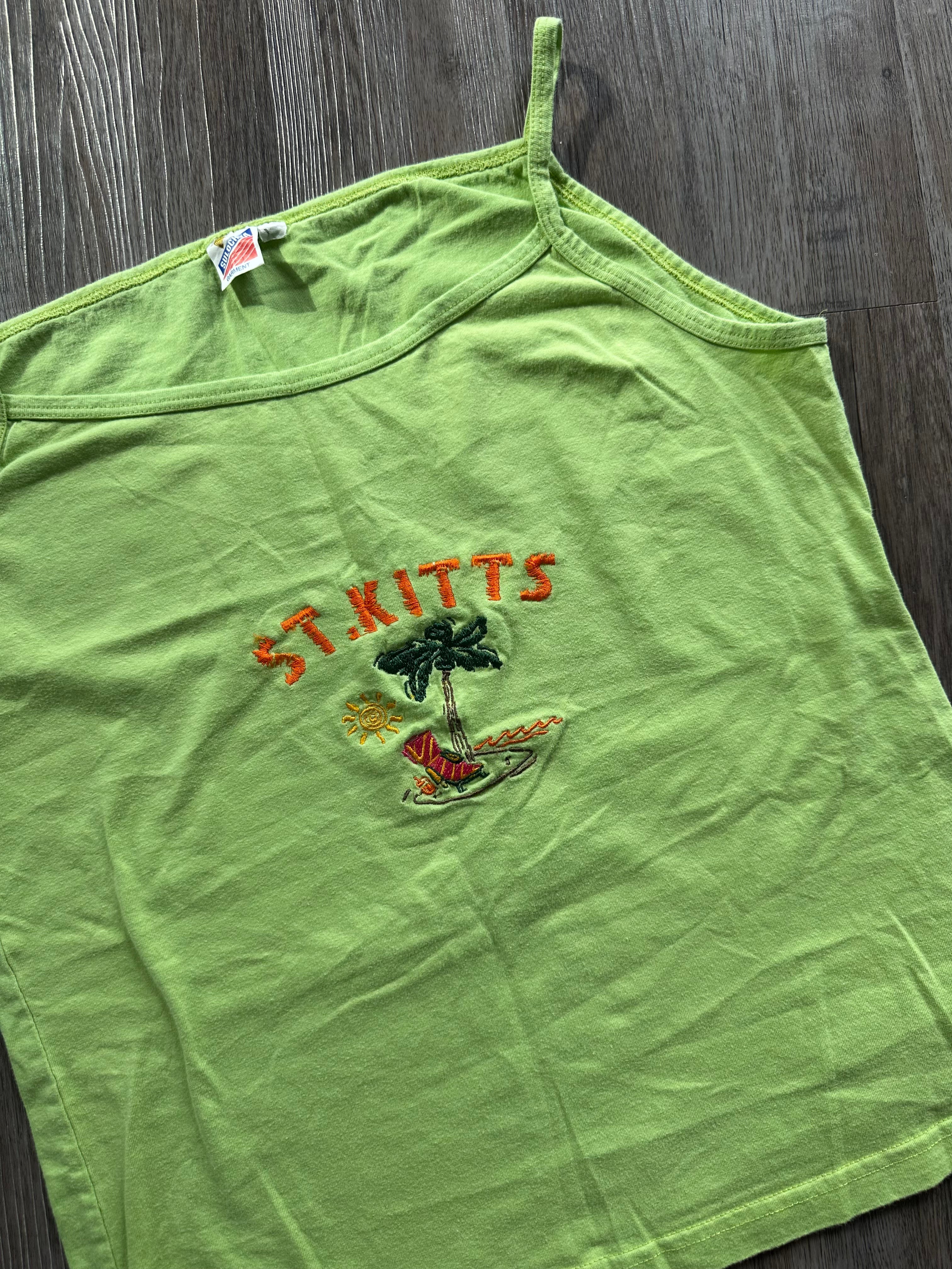 St. Kitts Vintage Embroidered Tank Top