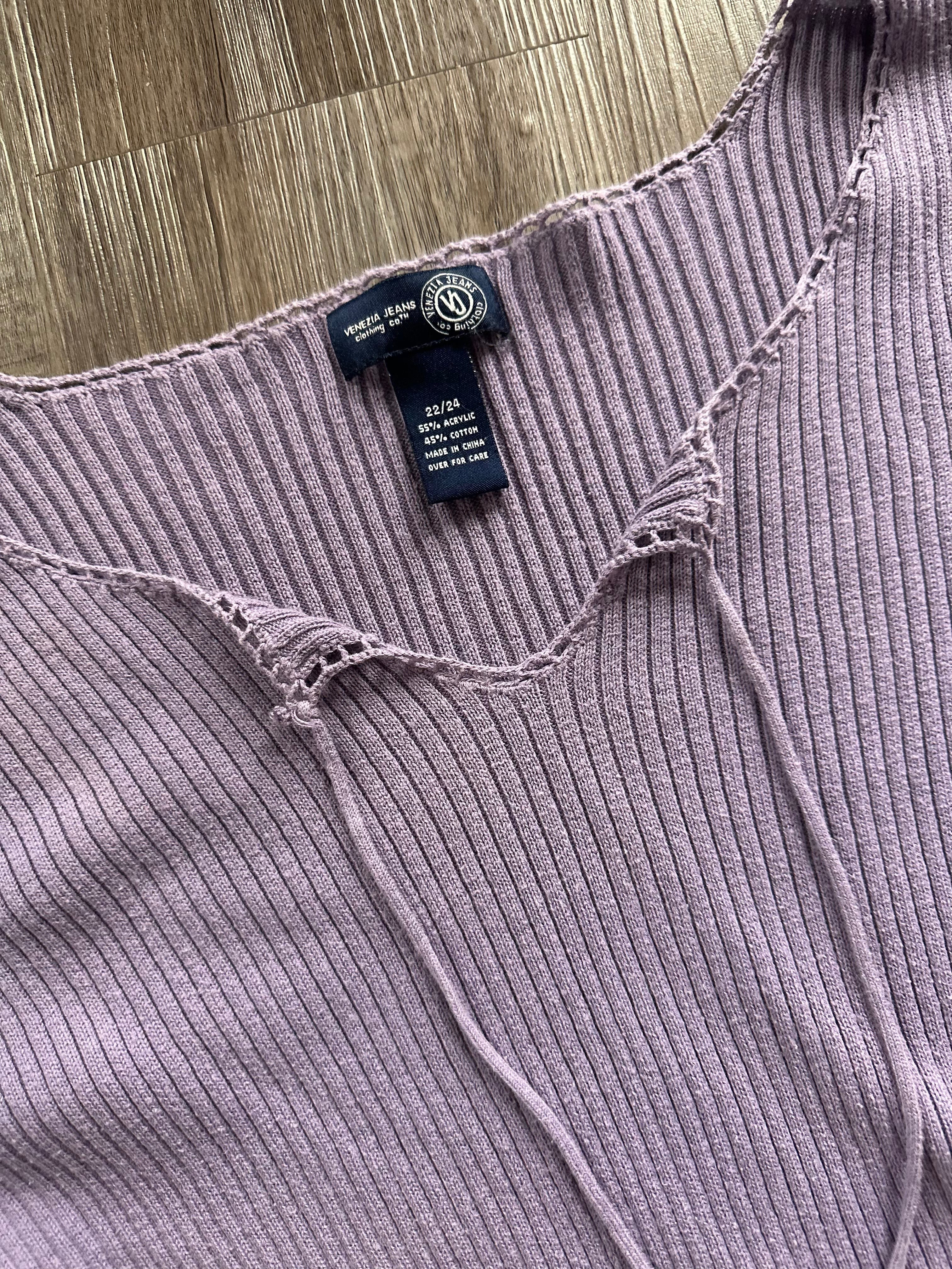 Vintage Purple Ribbed Sweater