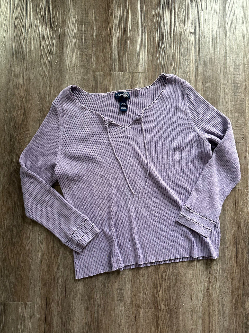 Vintage Purple Ribbed Sweater
