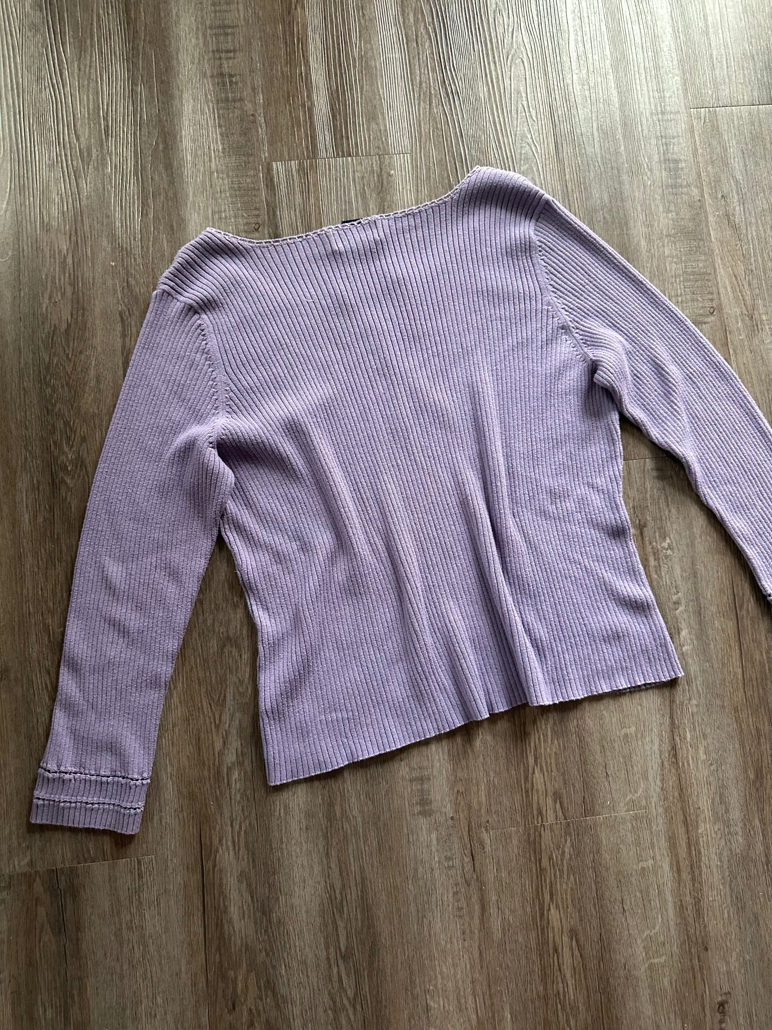 Vintage Purple Ribbed Sweater
