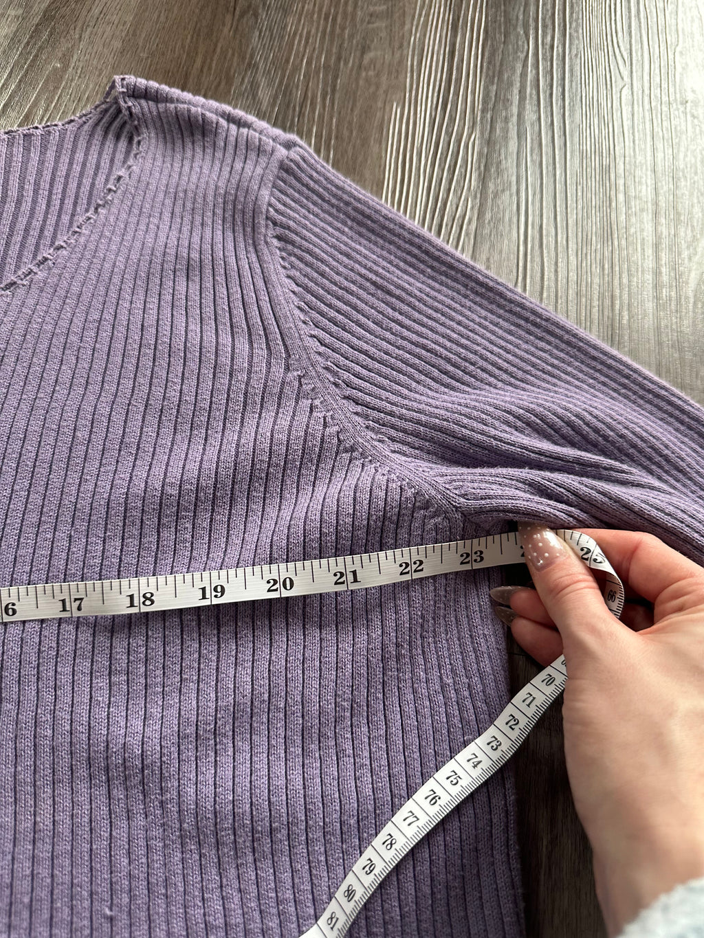 Vintage Purple Ribbed Sweater