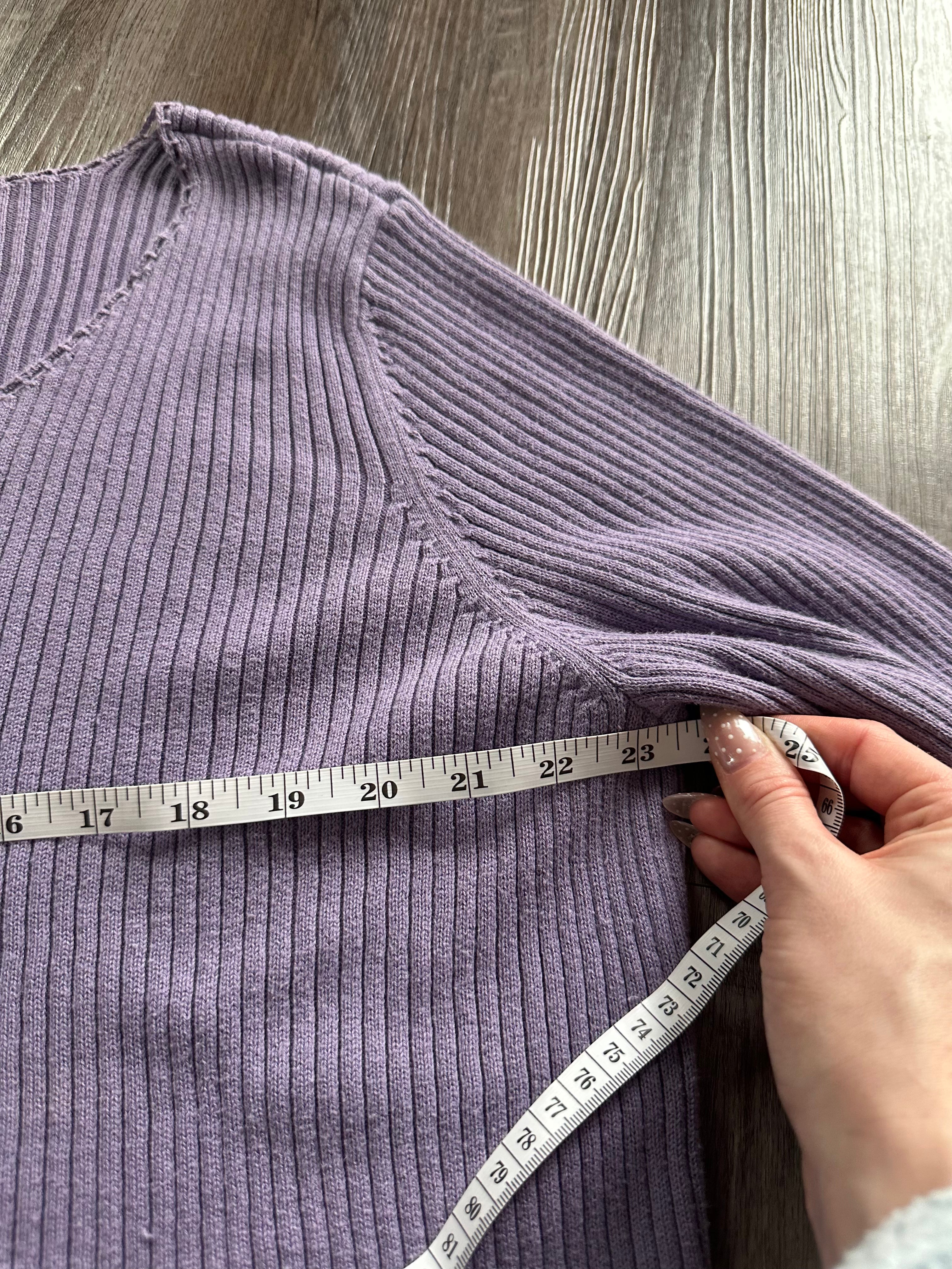 Vintage Purple Ribbed Sweater