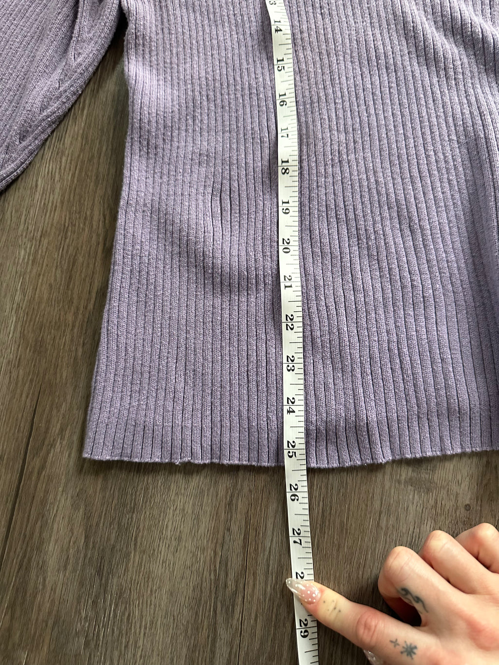 Vintage Purple Ribbed Sweater