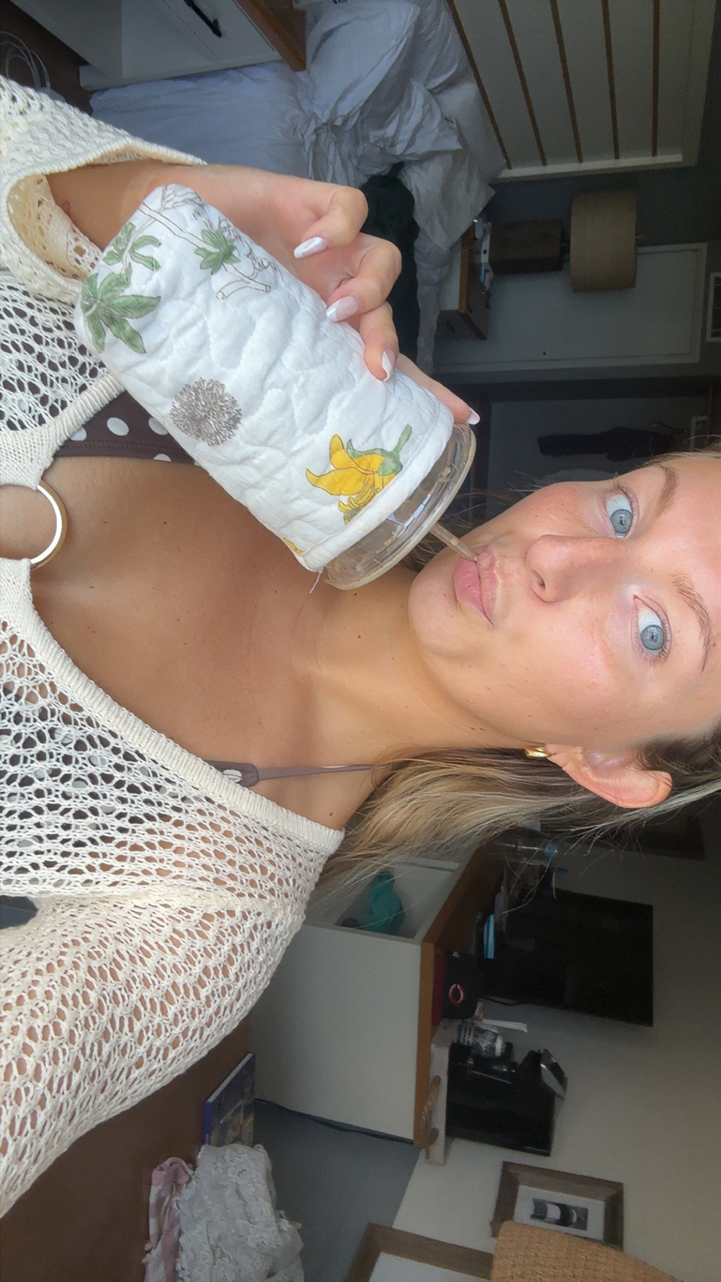 Handmade Quilted Coffee Coozie