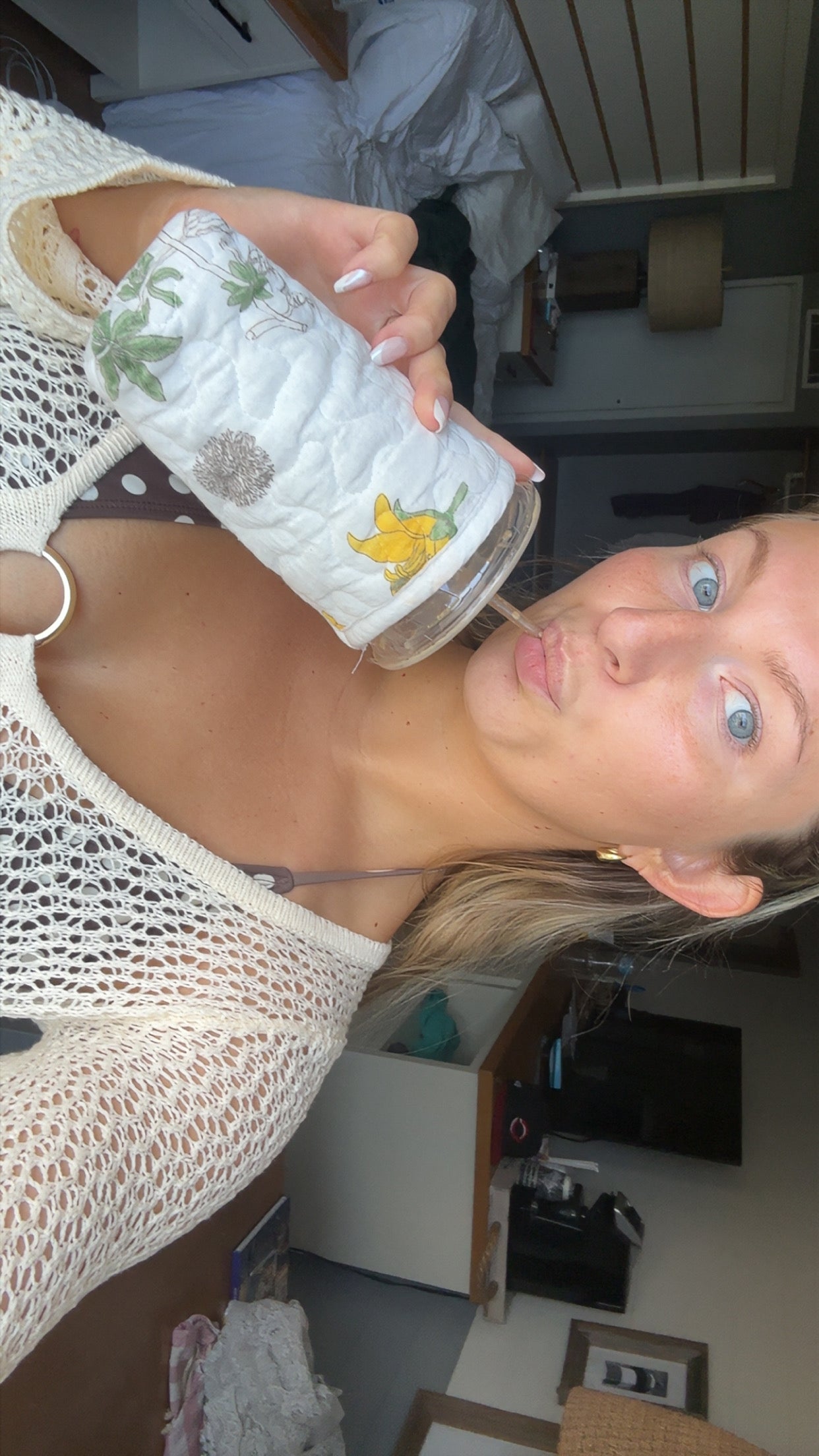 Handmade Quilted Coffee Coozie