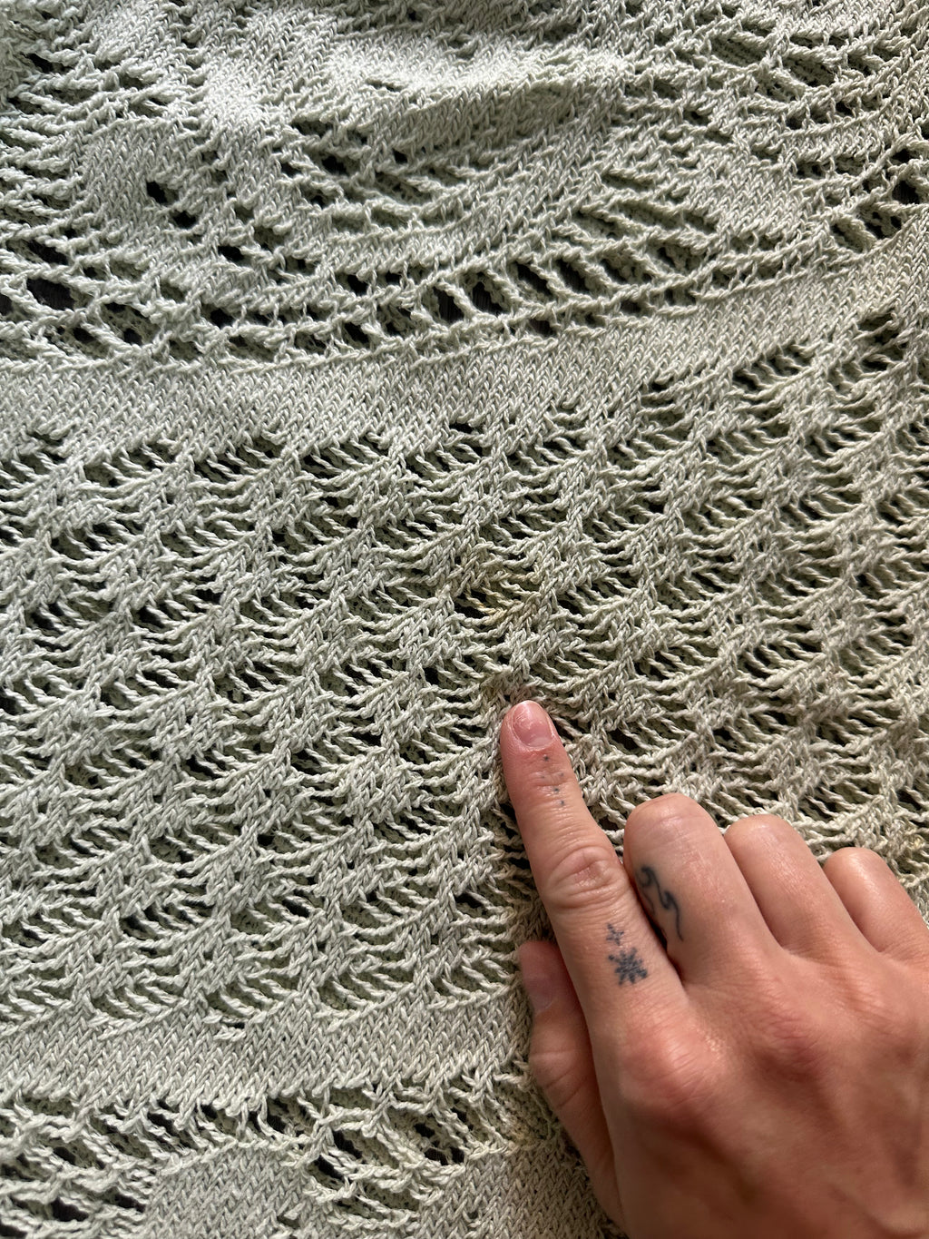 Light Green Crochet Poncho