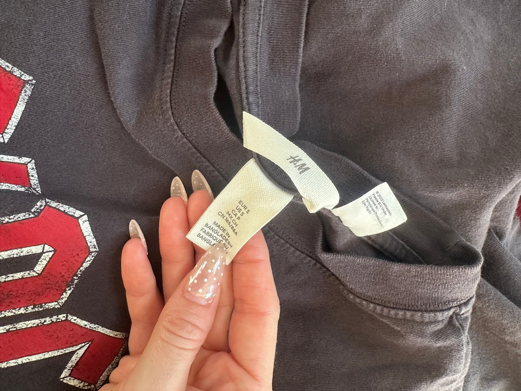 AC/DC Flannel Upcycled Tee