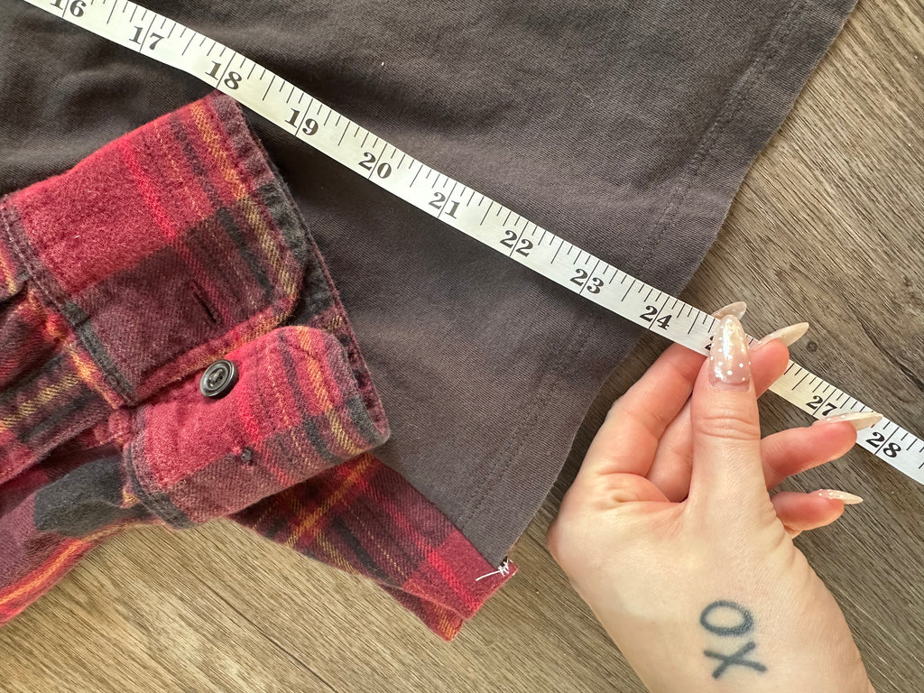 AC/DC Flannel Upcycled Tee